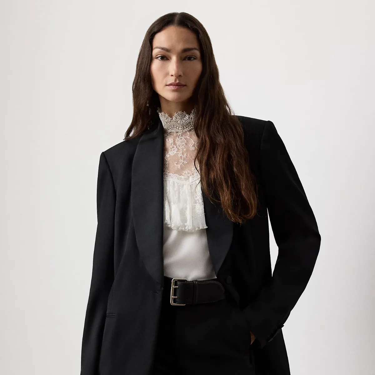 Sutton Grain De Poudre Tuxedo Jacket by Ralph Lauren
