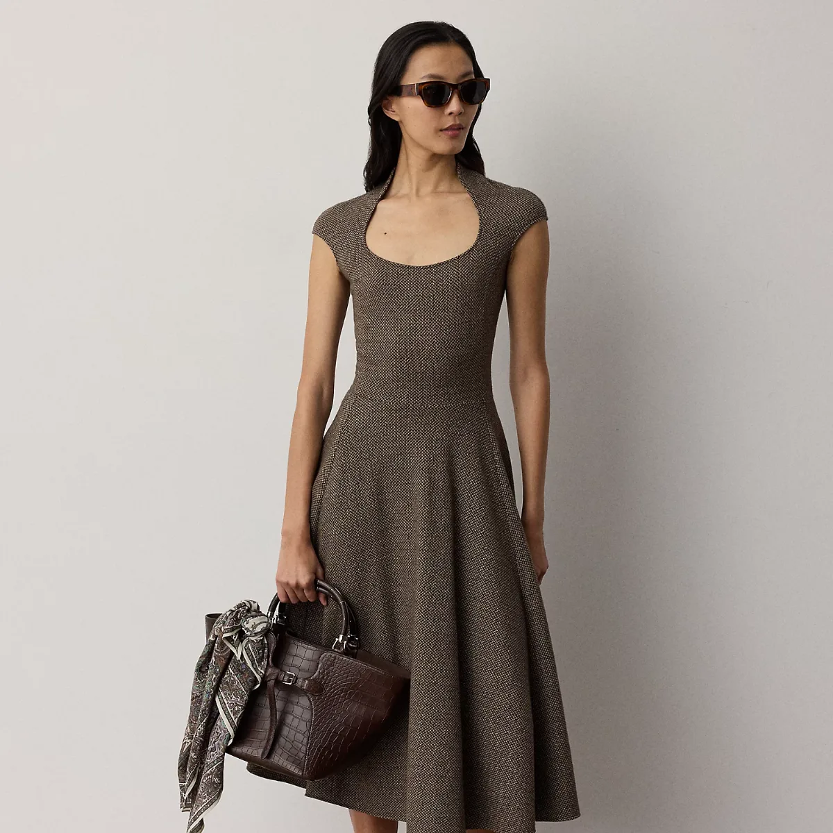 Maisey Broken-Twill Jersey Day Dress by Ralph Lauren