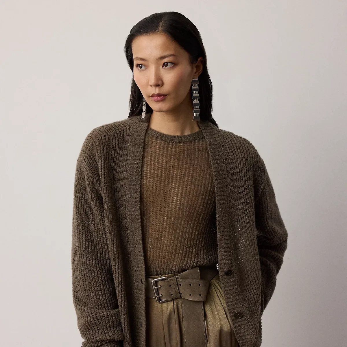Bouclé Cashmere-Blend Cardigan by Ralph Lauren