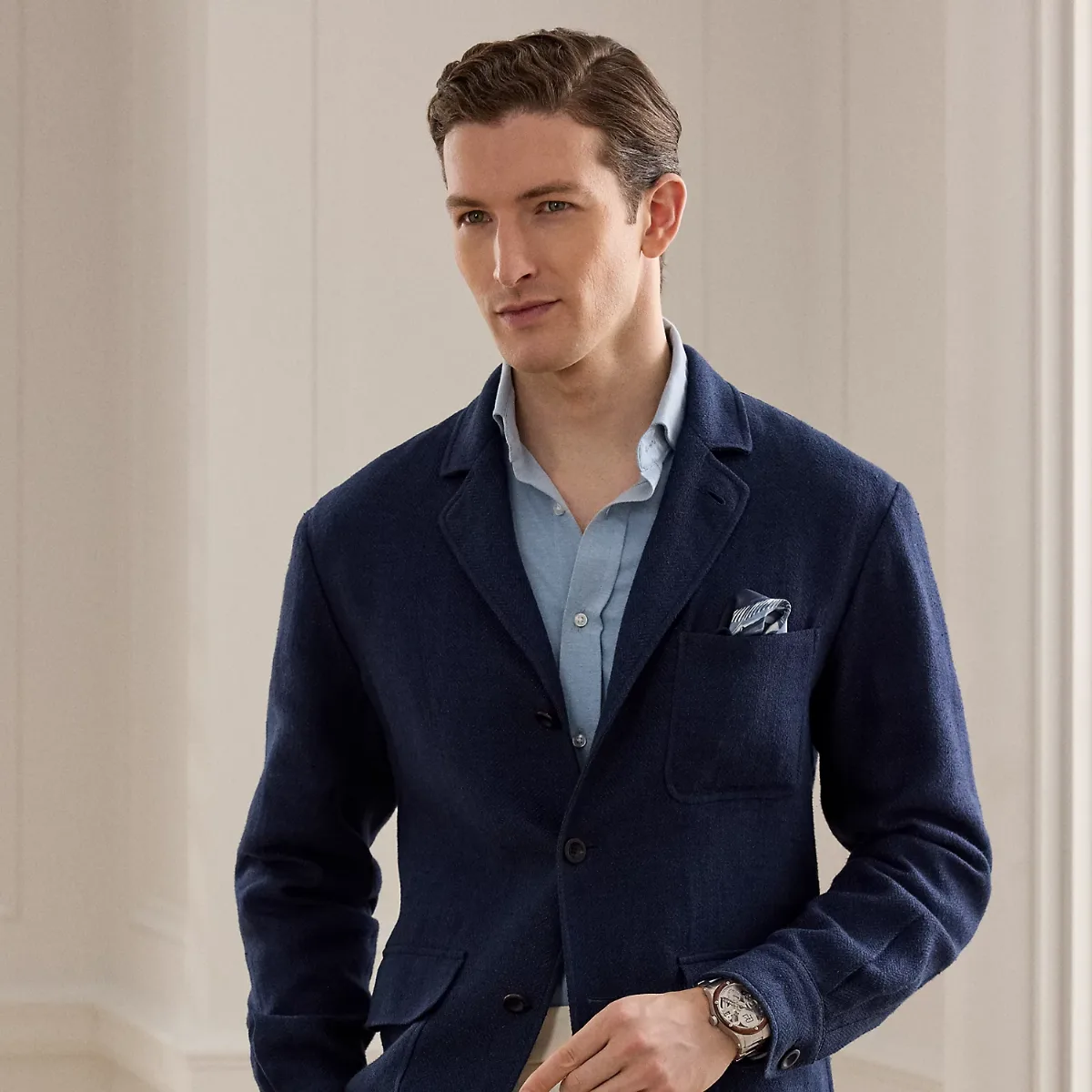 Hand-Tailored Herringbone Jacket by Ralph Lauren