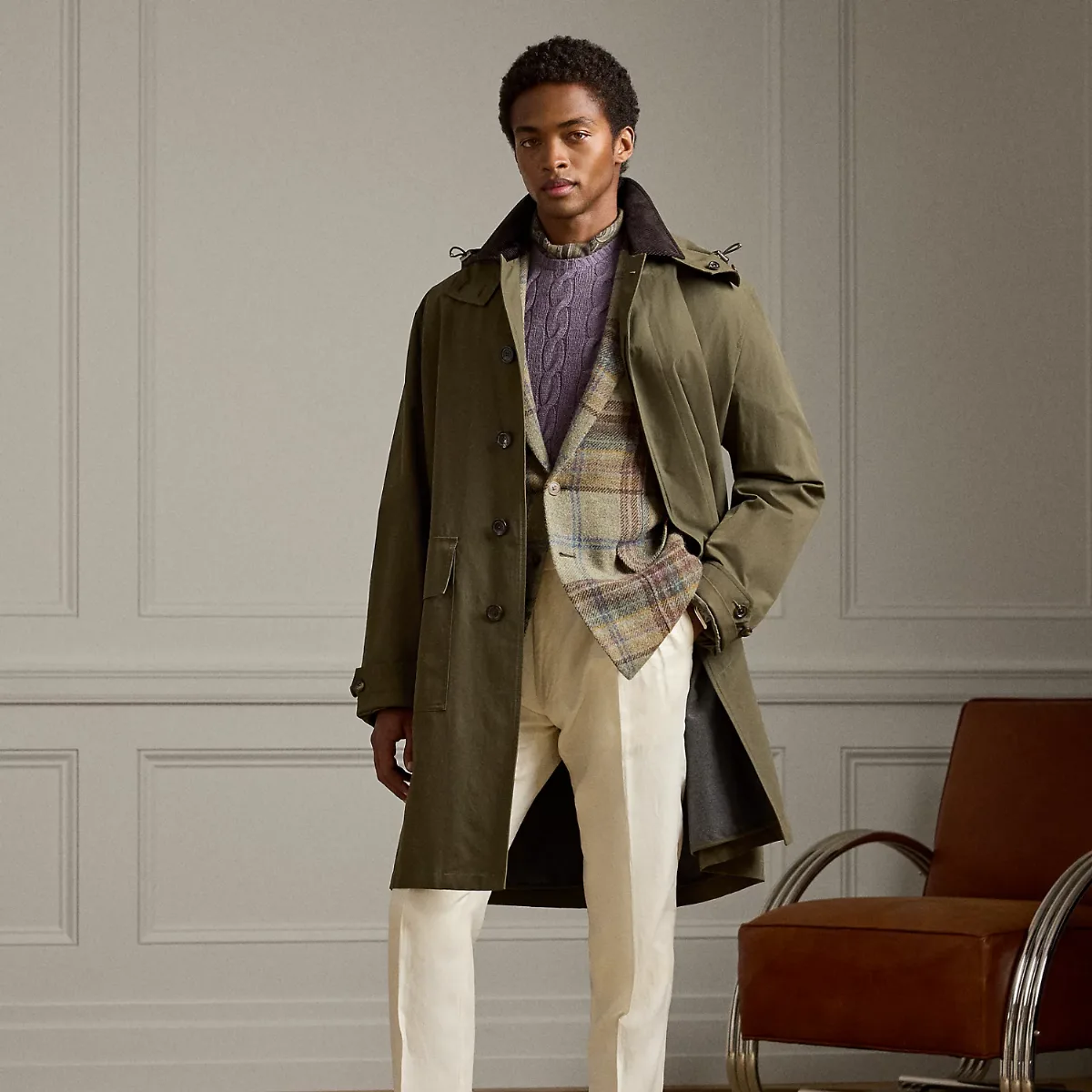 Olson Twill Hooded Coat by Ralph Lauren