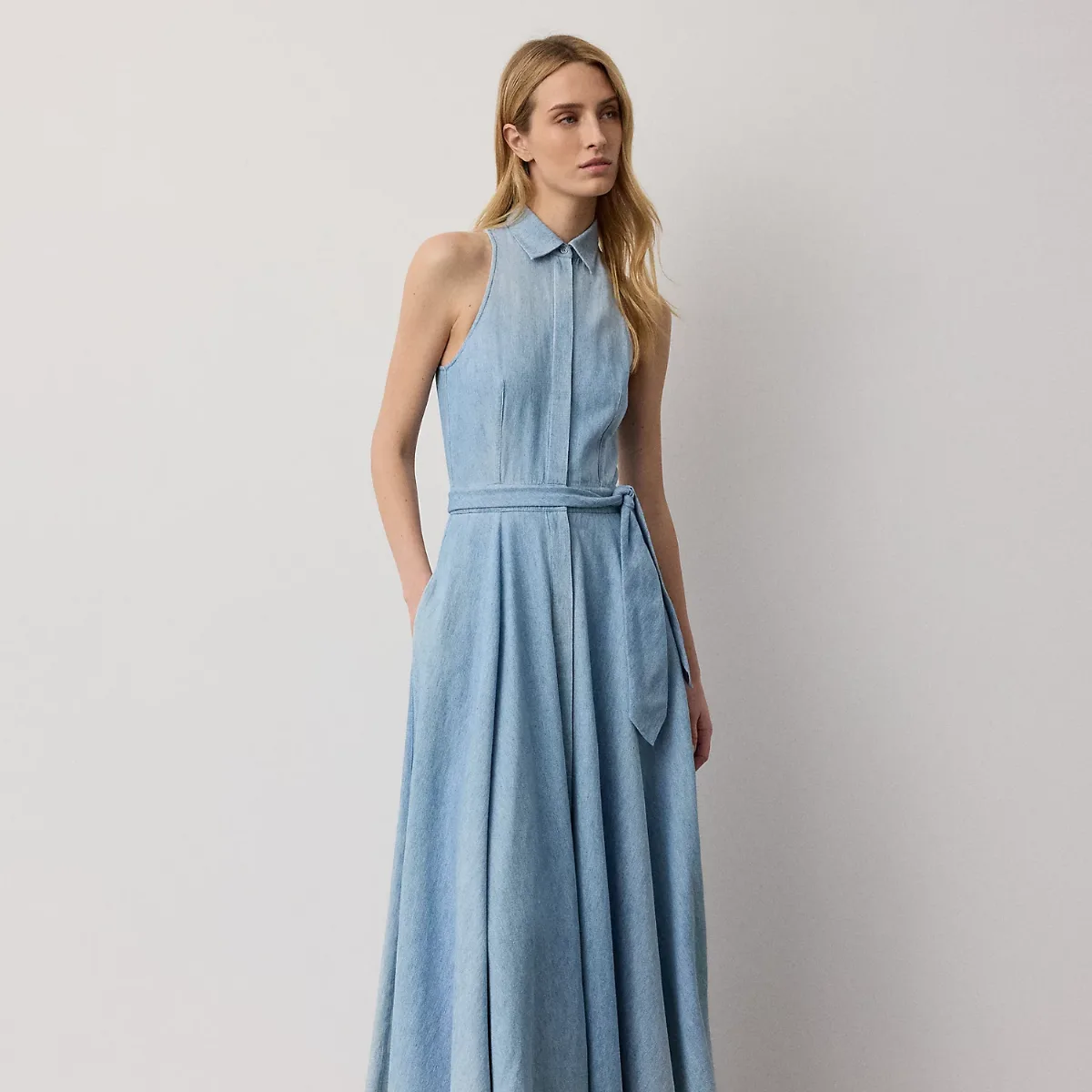 Peyten Cotton Denim Day Dress