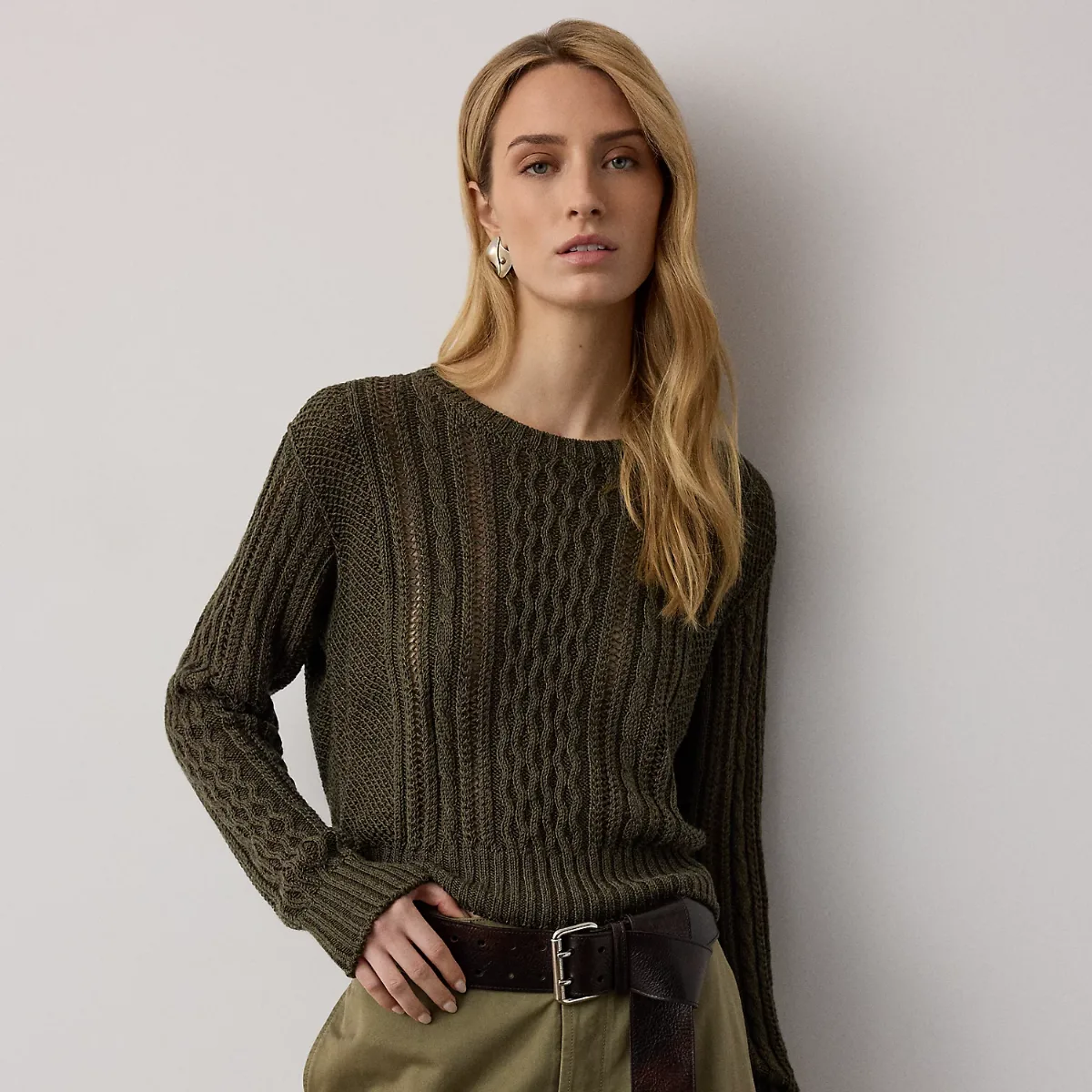 Cable-Knit Silk-Cashmere Sweater by Ralph Lauren
