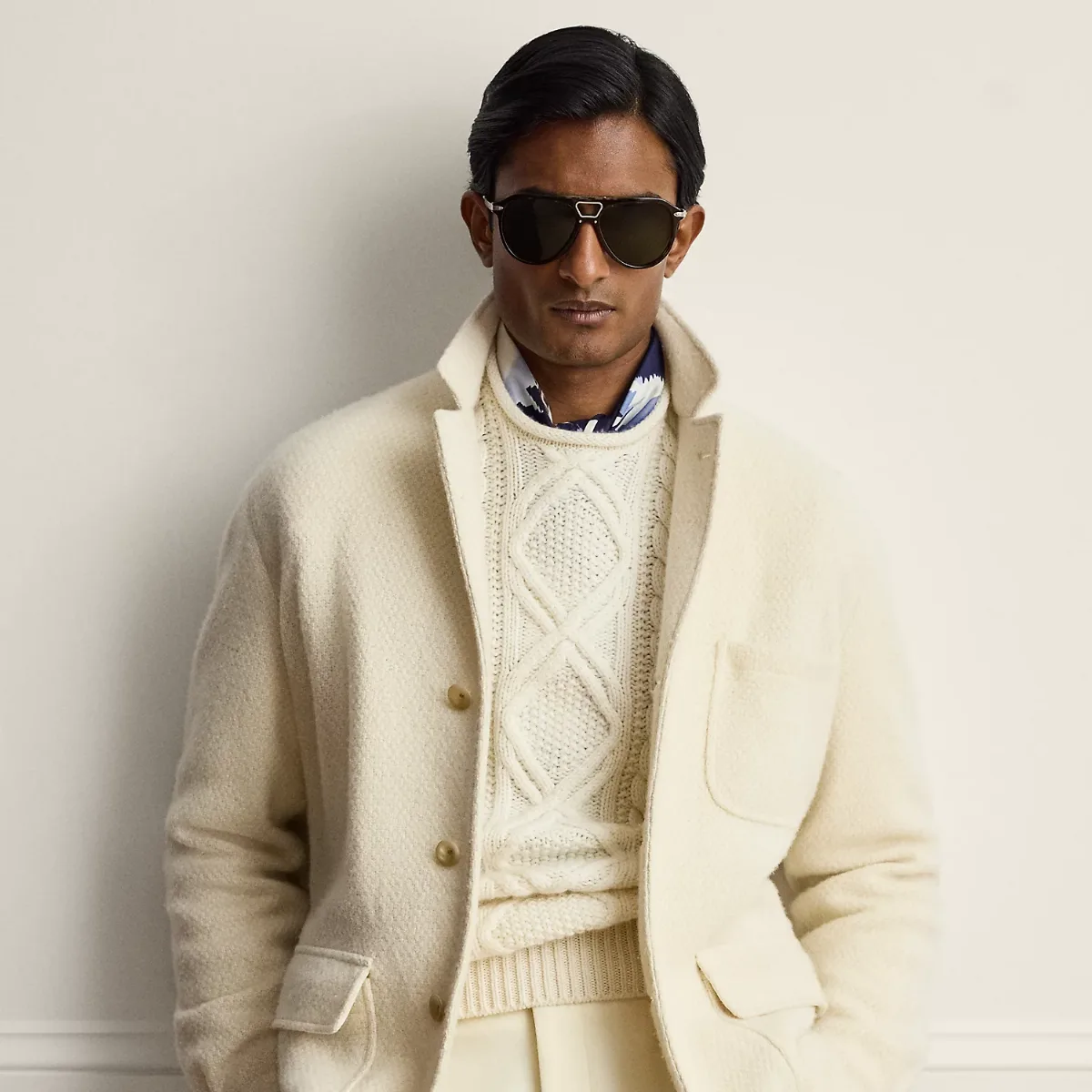 Hand-Tailored Wool-Cashmere Jacket by Ralph Lauren