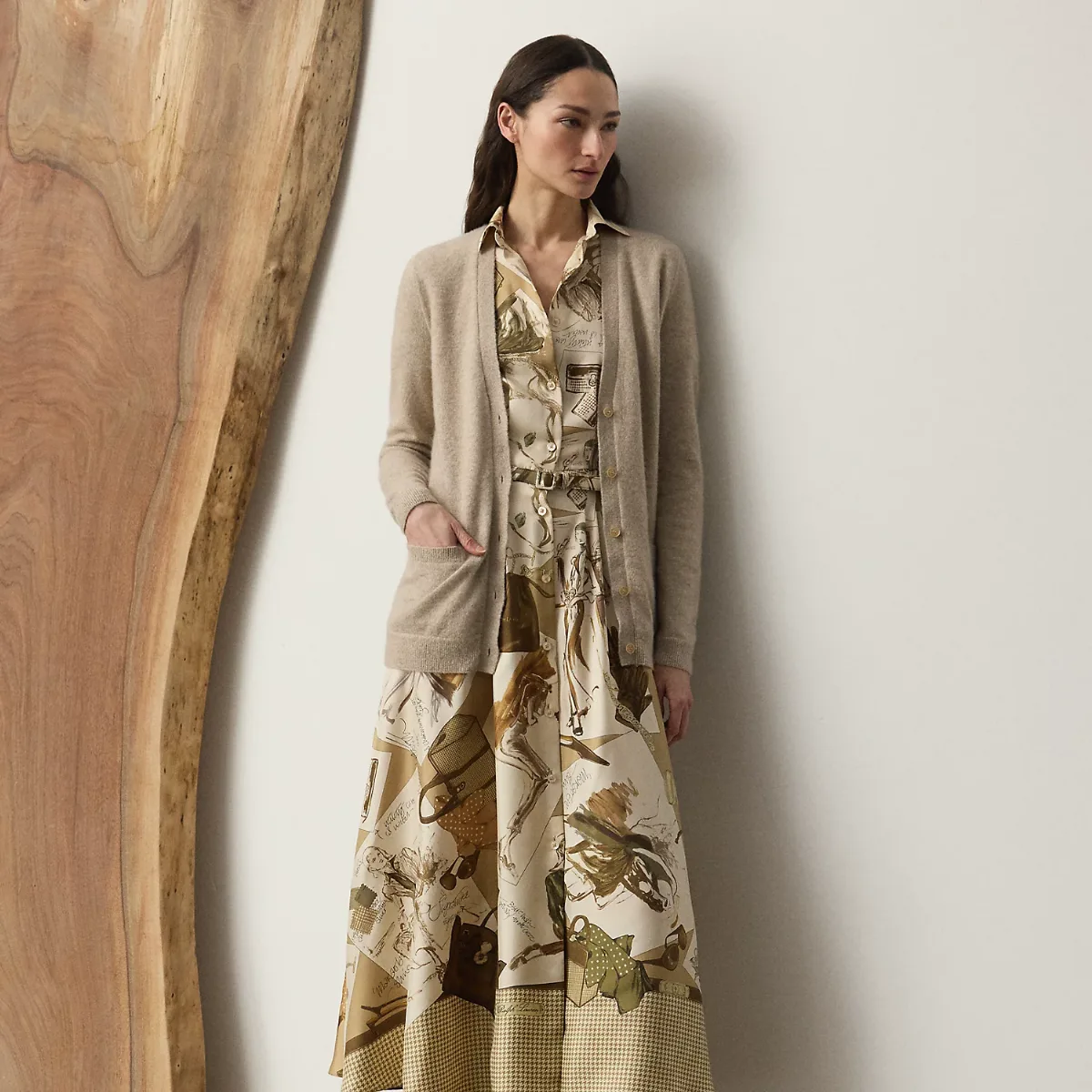 Cashmere-Blend V-Neck Cardigan by Ralph Lauren