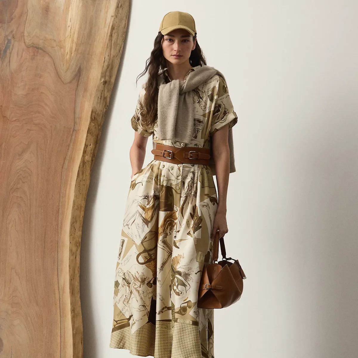 Donatella Diary-Print Twill Day Dress by Ralph Lauren
