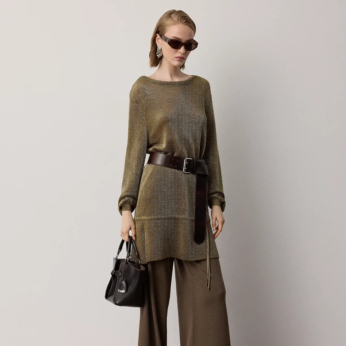Metallic Tunic Sweater by Ralph Lauren
