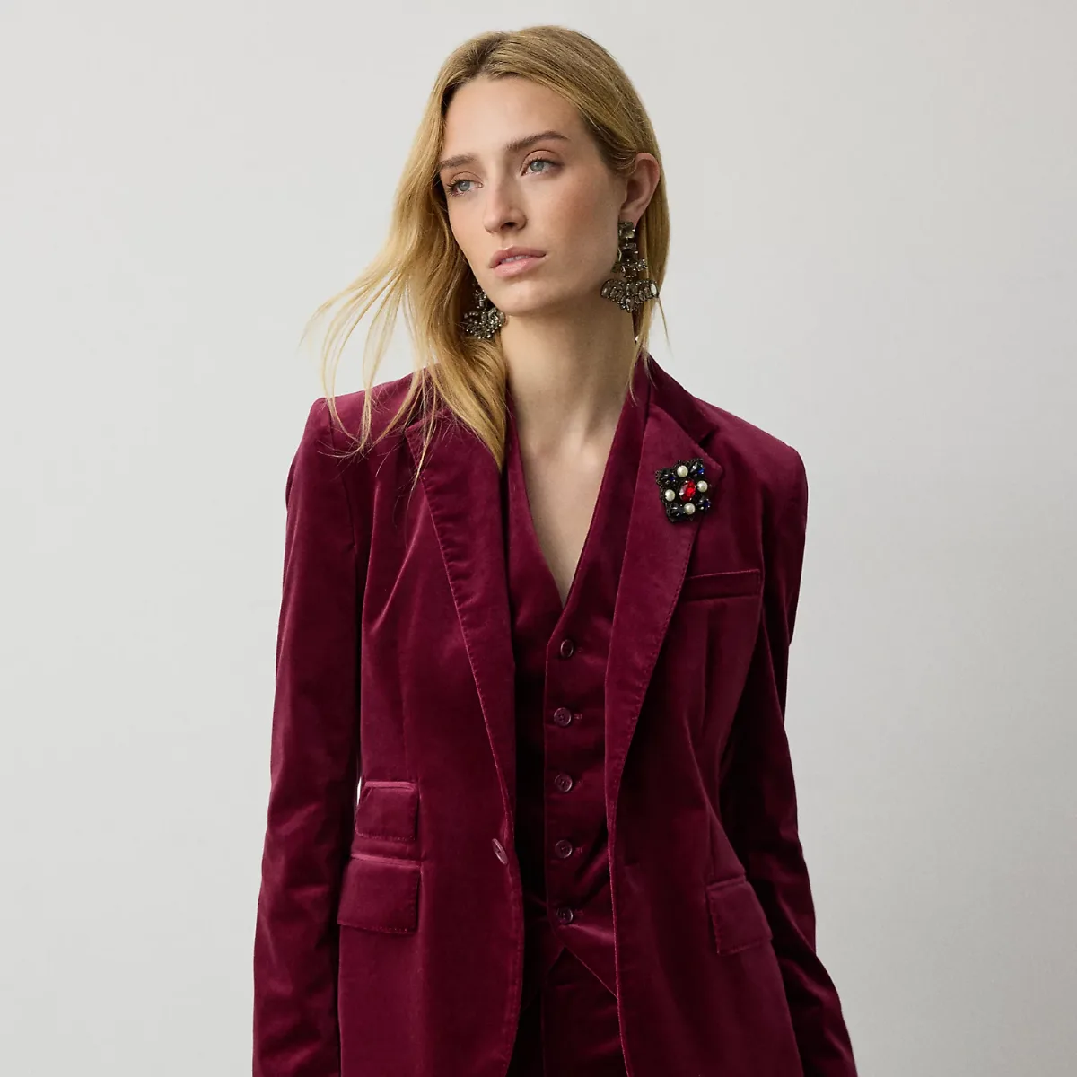 Parker Stretch Velvet Jacket by Ralph Lauren