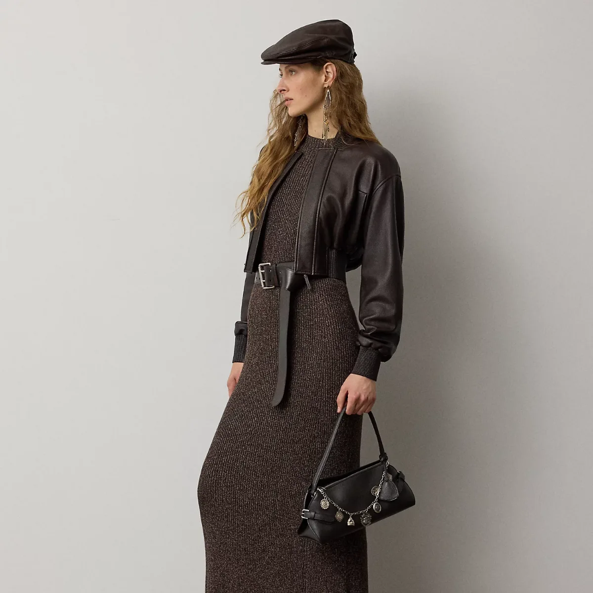 Windi Silk-Blend Mouliné Day Dress by Ralph Lauren