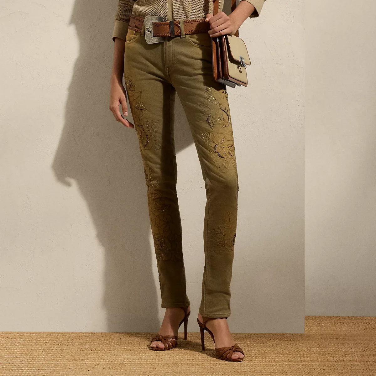 Barrett Embellished Slim Denim Jean by Ralph Lauren