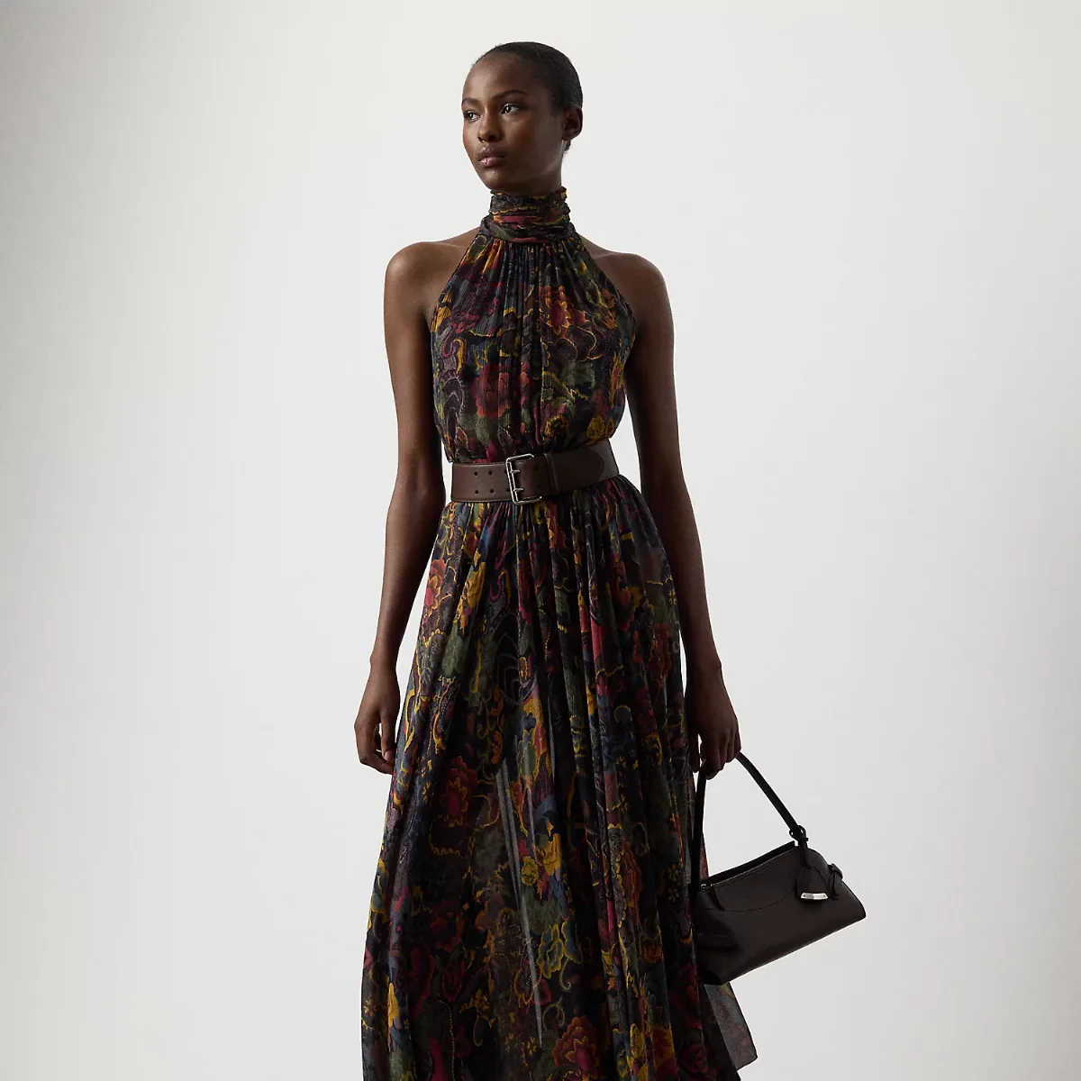 Kylee Paisley Crinkle Chiffon Day Dress by Ralph Lauren