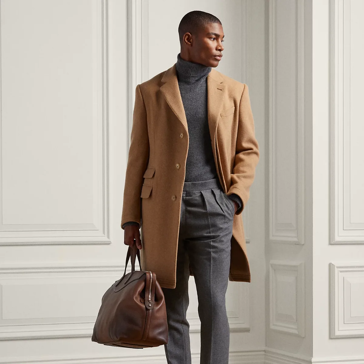 Kent Hand-Tailored Wool-Blend Topcoat by Ralph Lauren