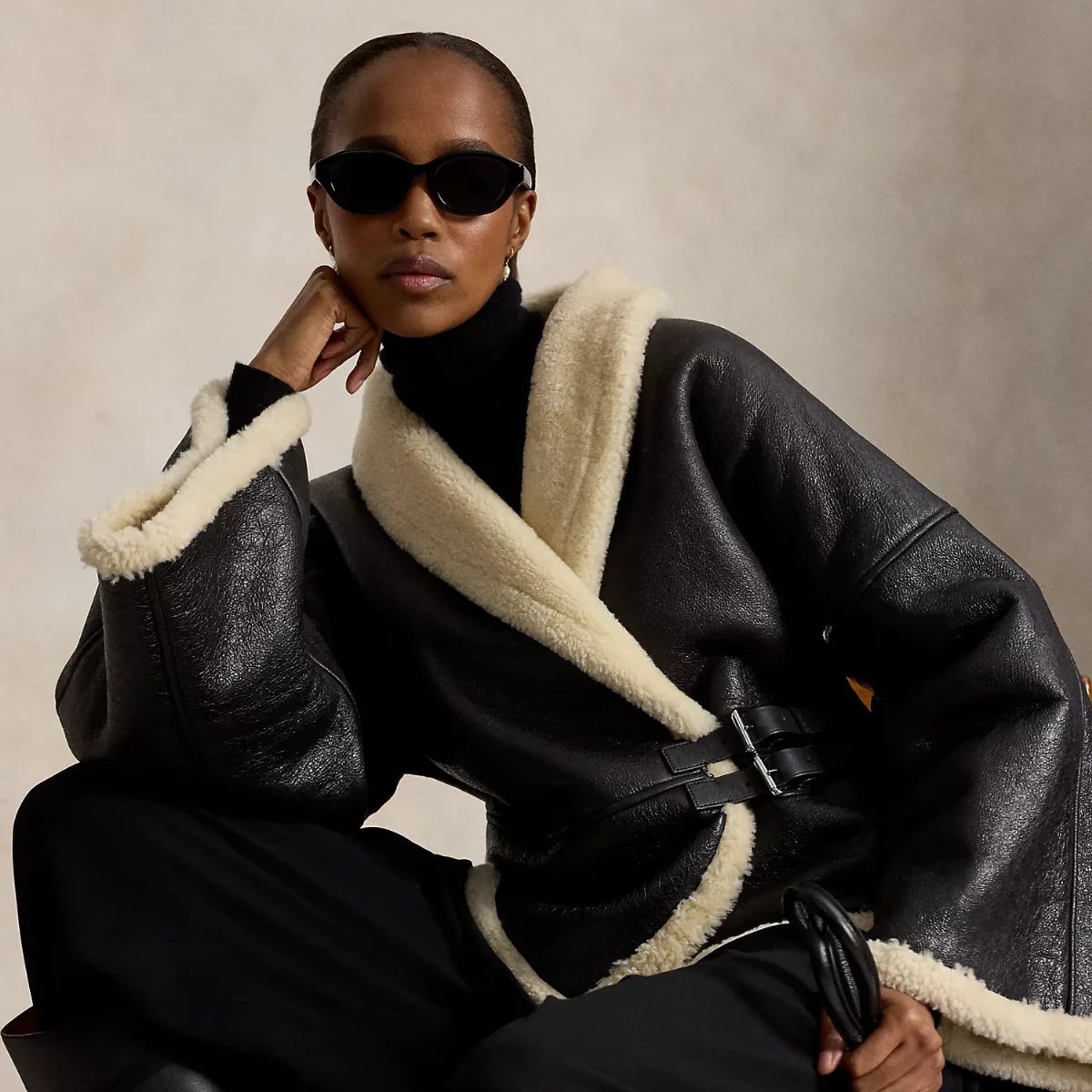 Shearling Wrap Jacket by Ralph Lauren