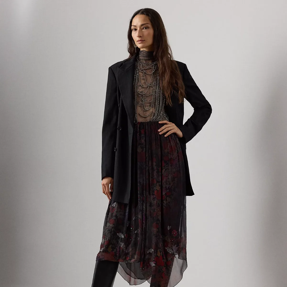 Gabriella Embellished Floral Skirt by Ralph Lauren