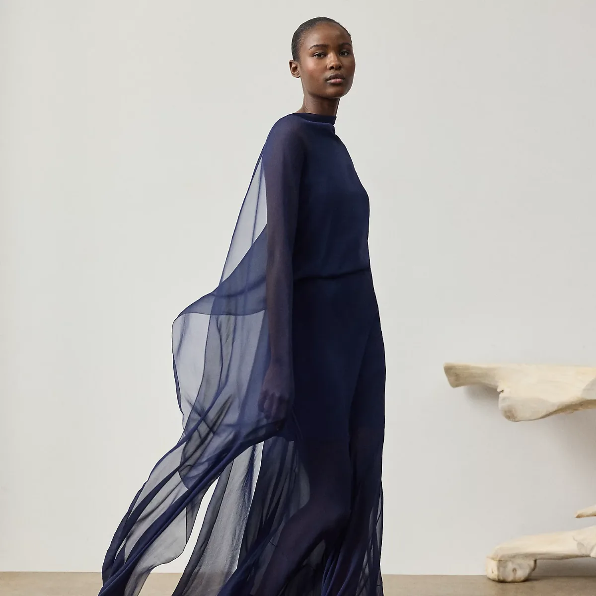 Dylon Washed Chiffon Evening Dress by Ralph Lauren