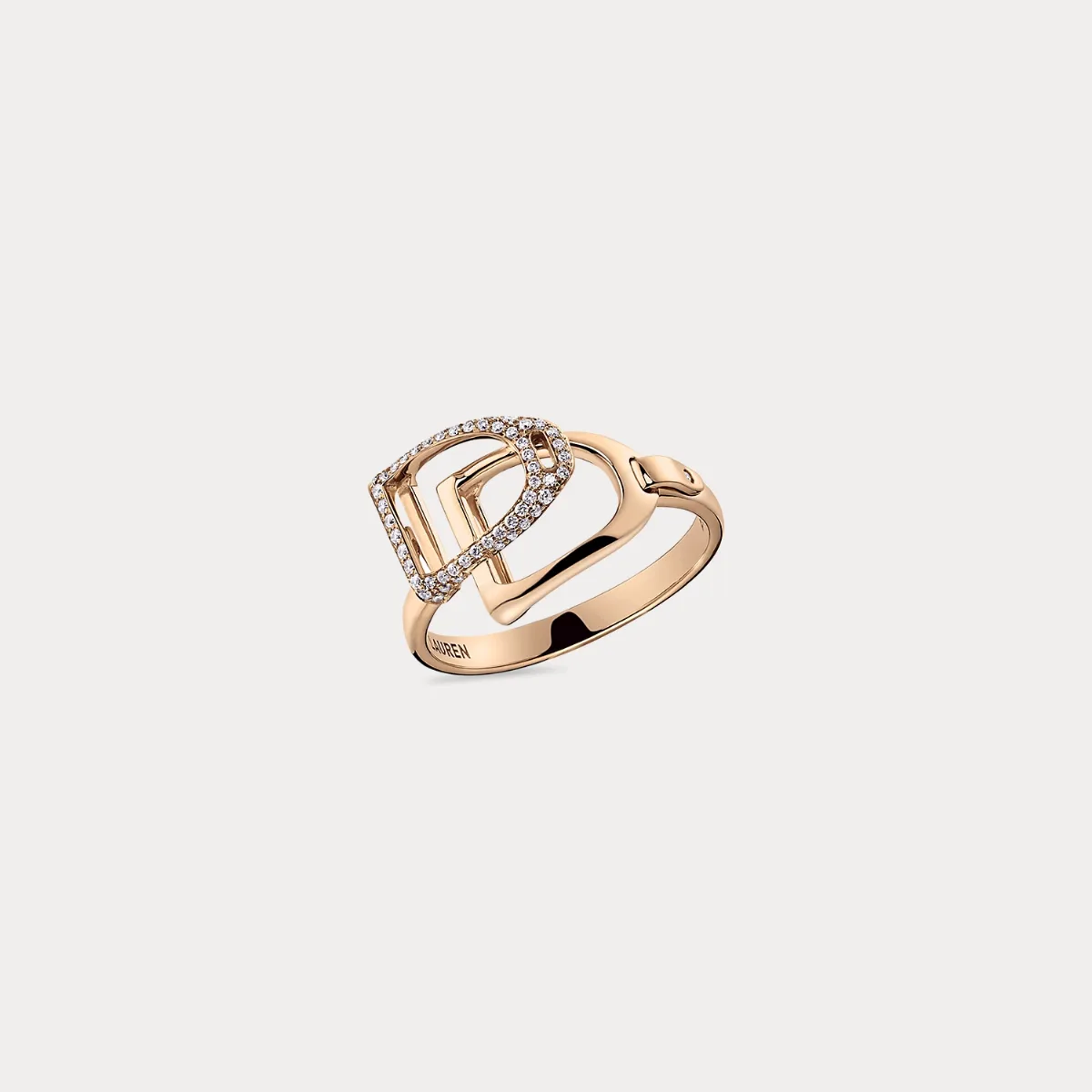 Pave Diamond Double-Stirrup Ring by Ralph Lauren