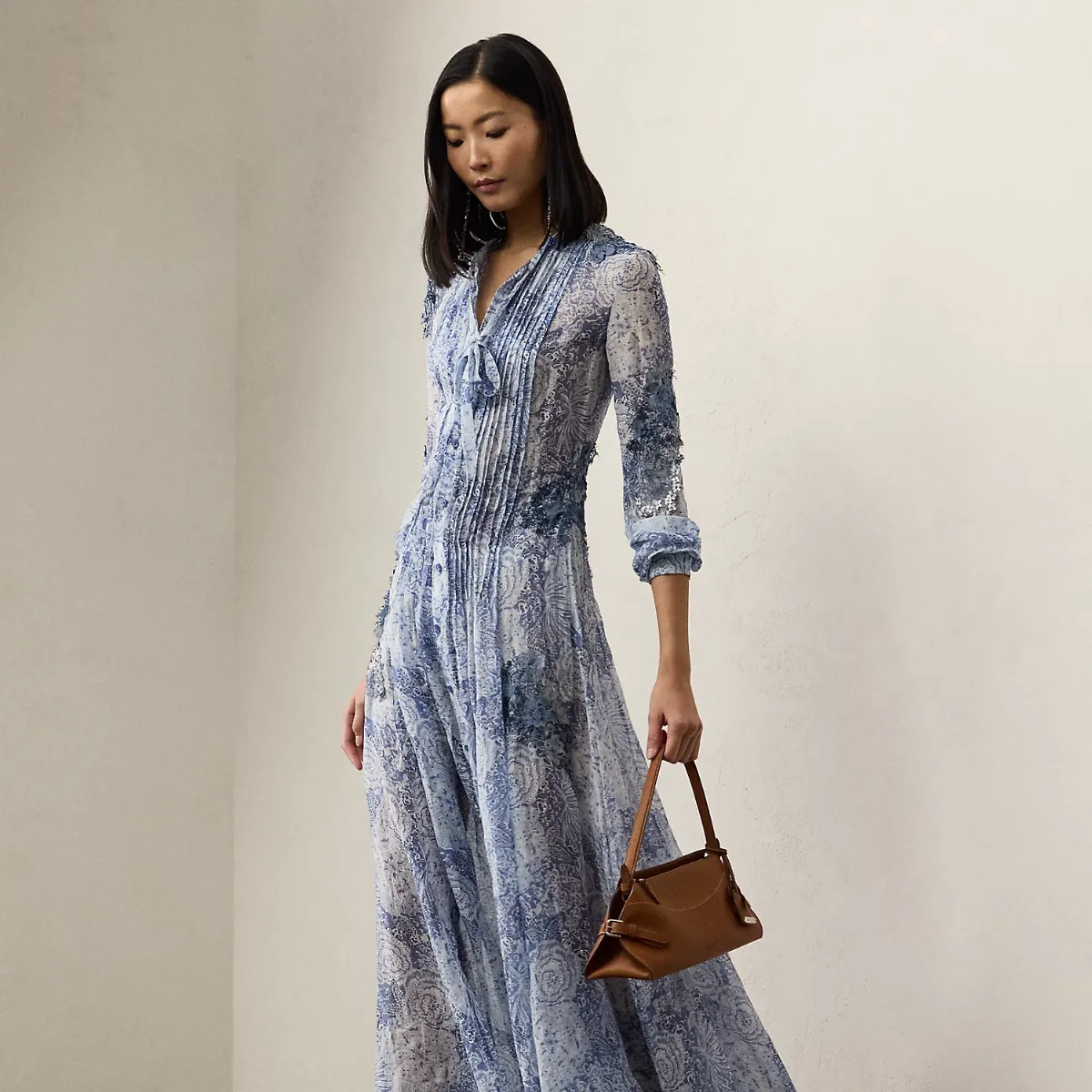 Hannes Print Linen-Blend Gauze Day Dress by Ralph Lauren