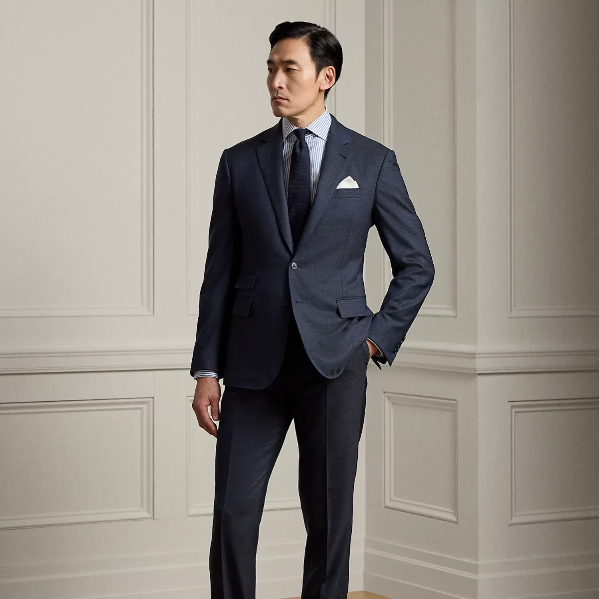 Kent Hand-Tailored Glen Plaid Wool Suit by Ralph Lauren
