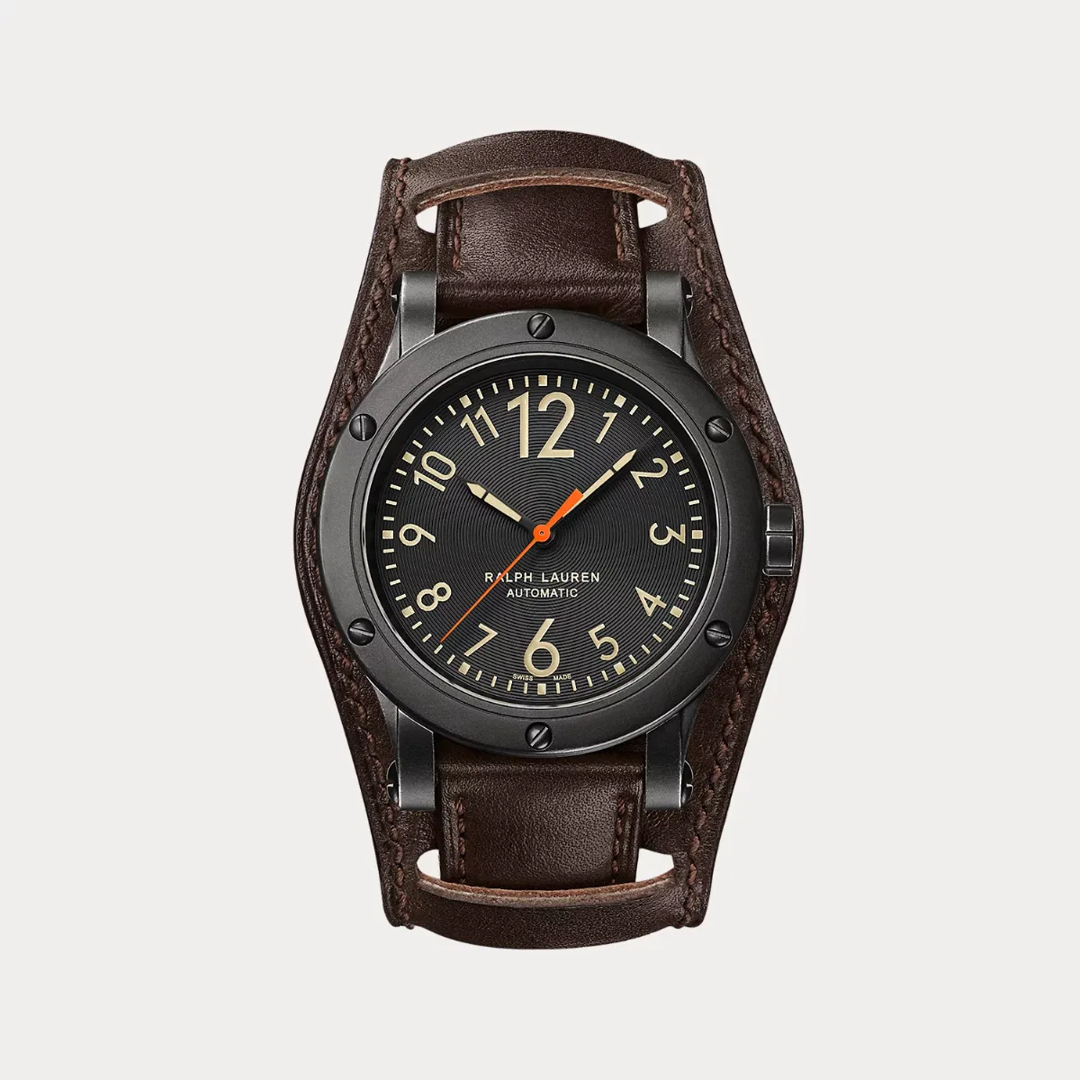 42 mm Aged Steel Watch by Ralph Lauren