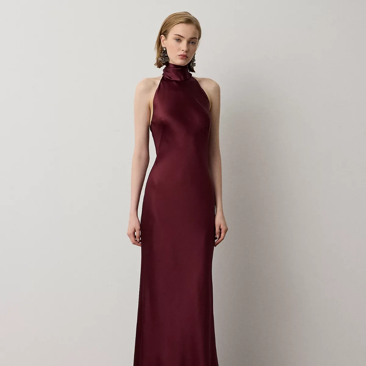 Chilton Satin Evening Dress by Ralph Lauren