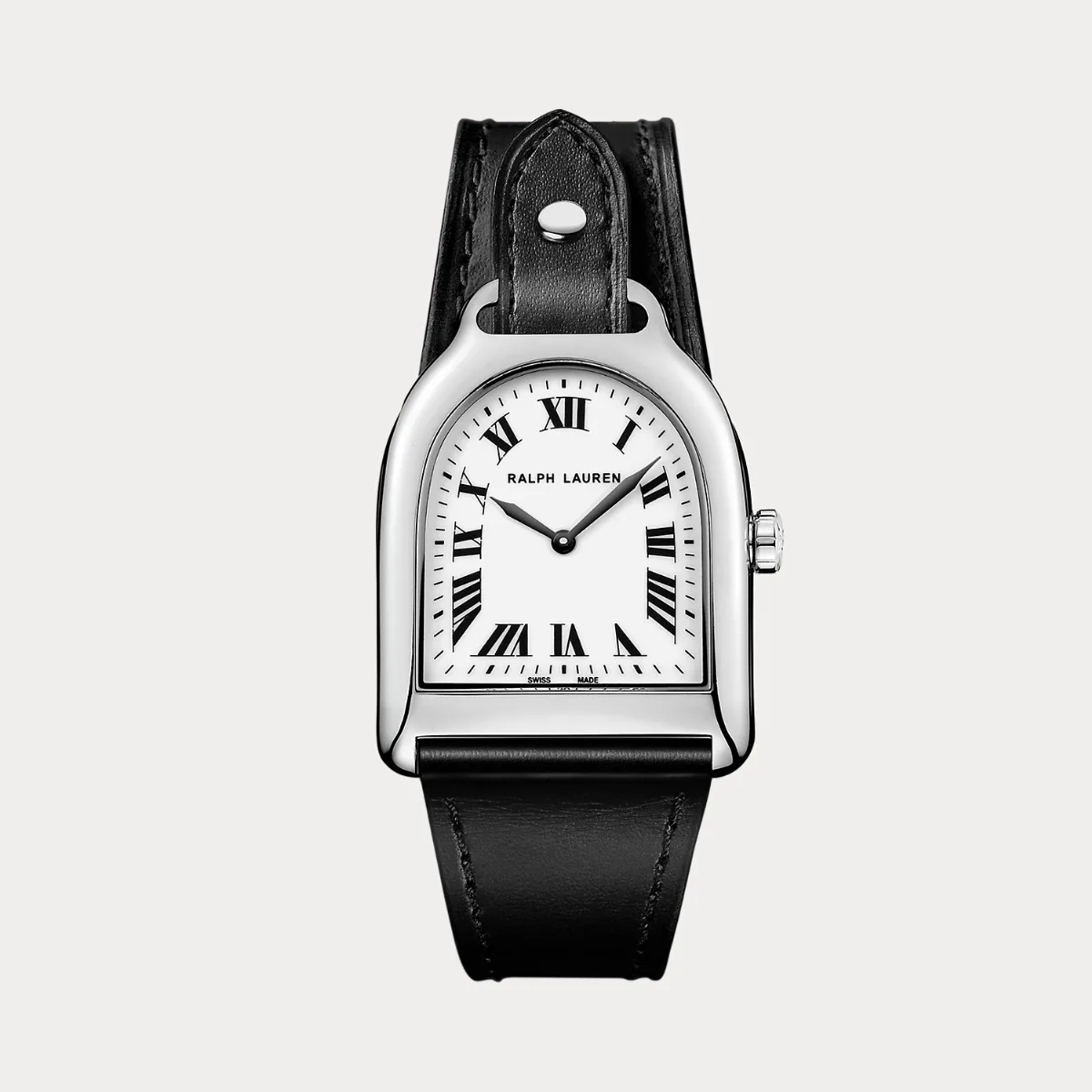 Stirrup Medium Steel White Dial by Ralph Lauren