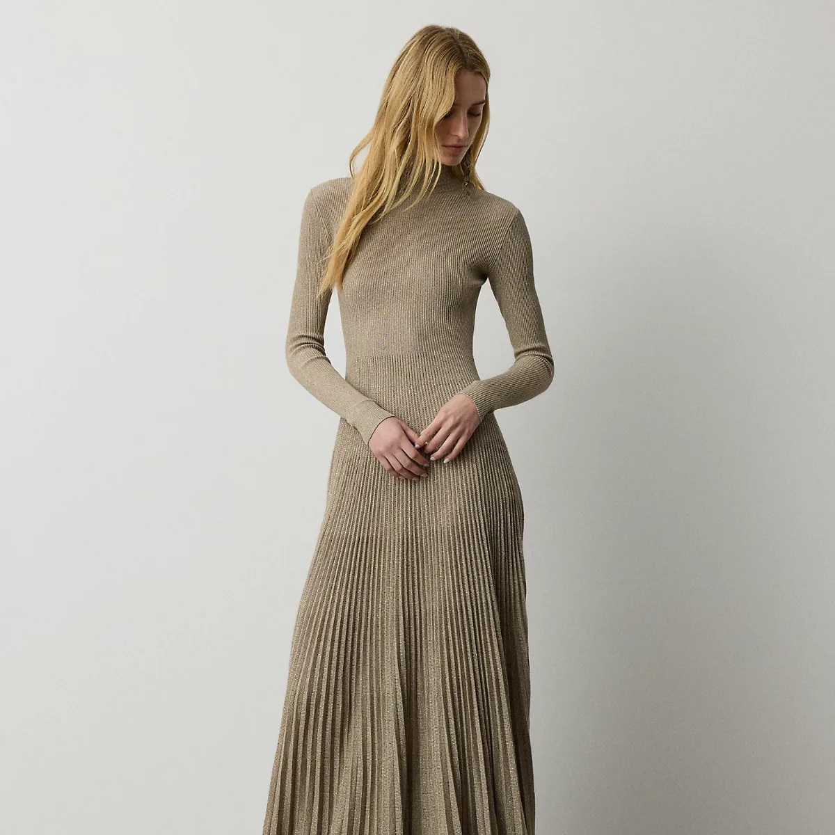 Turtleneck Sweater Evening Dress by Ralph Lauren
