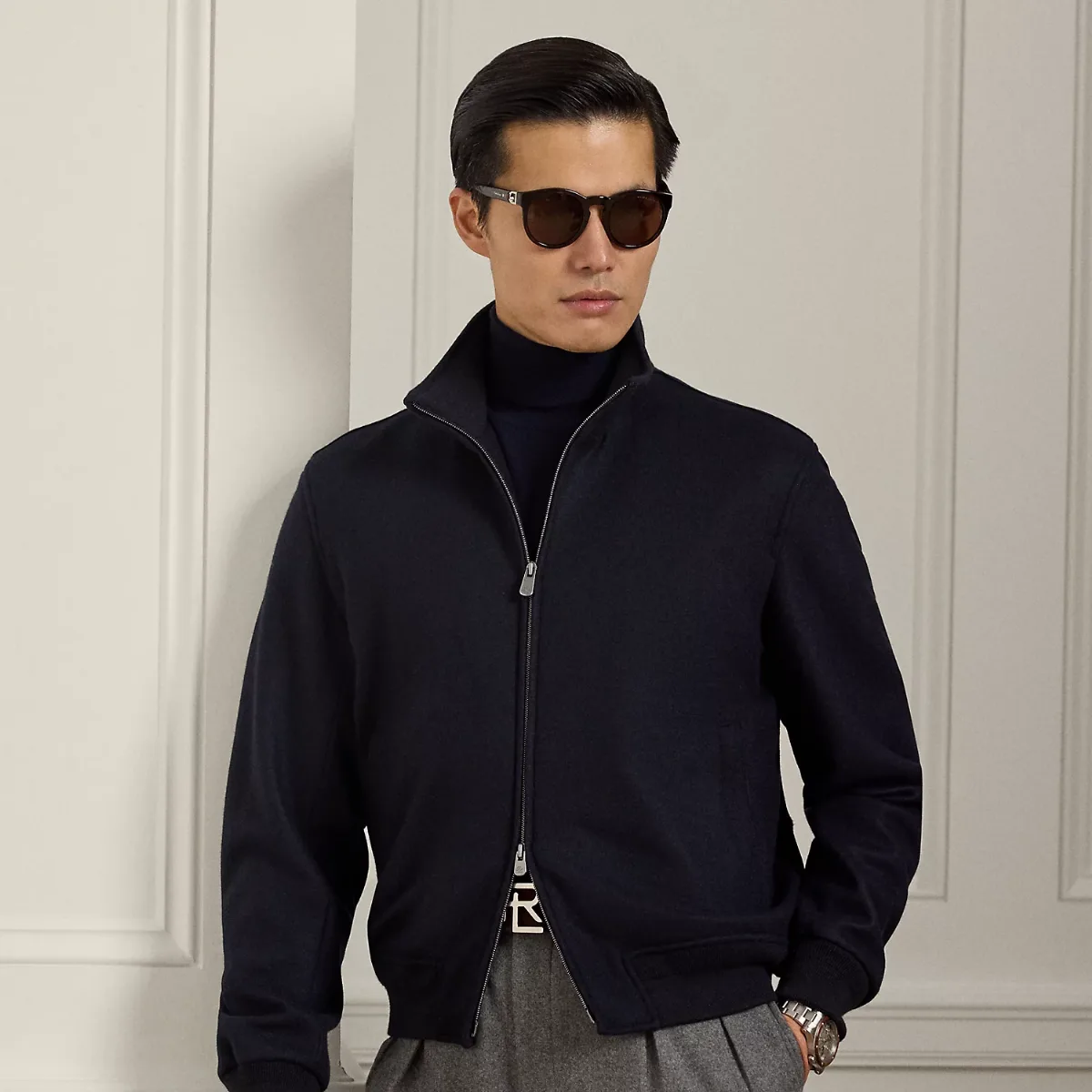 Felton Cashmere-Blend Flight Jacket by Ralph Lauren
