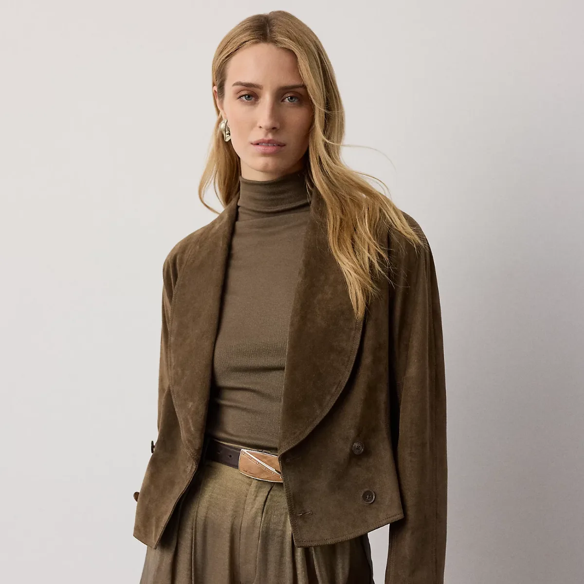 Trudie Calf-Suede Jacket by Ralph Lauren
