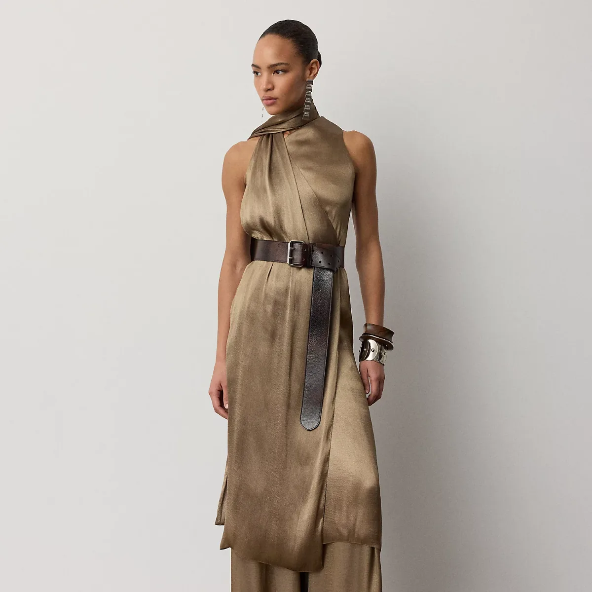 Kiely Lamé Cocktail Dress by Ralph Lauren