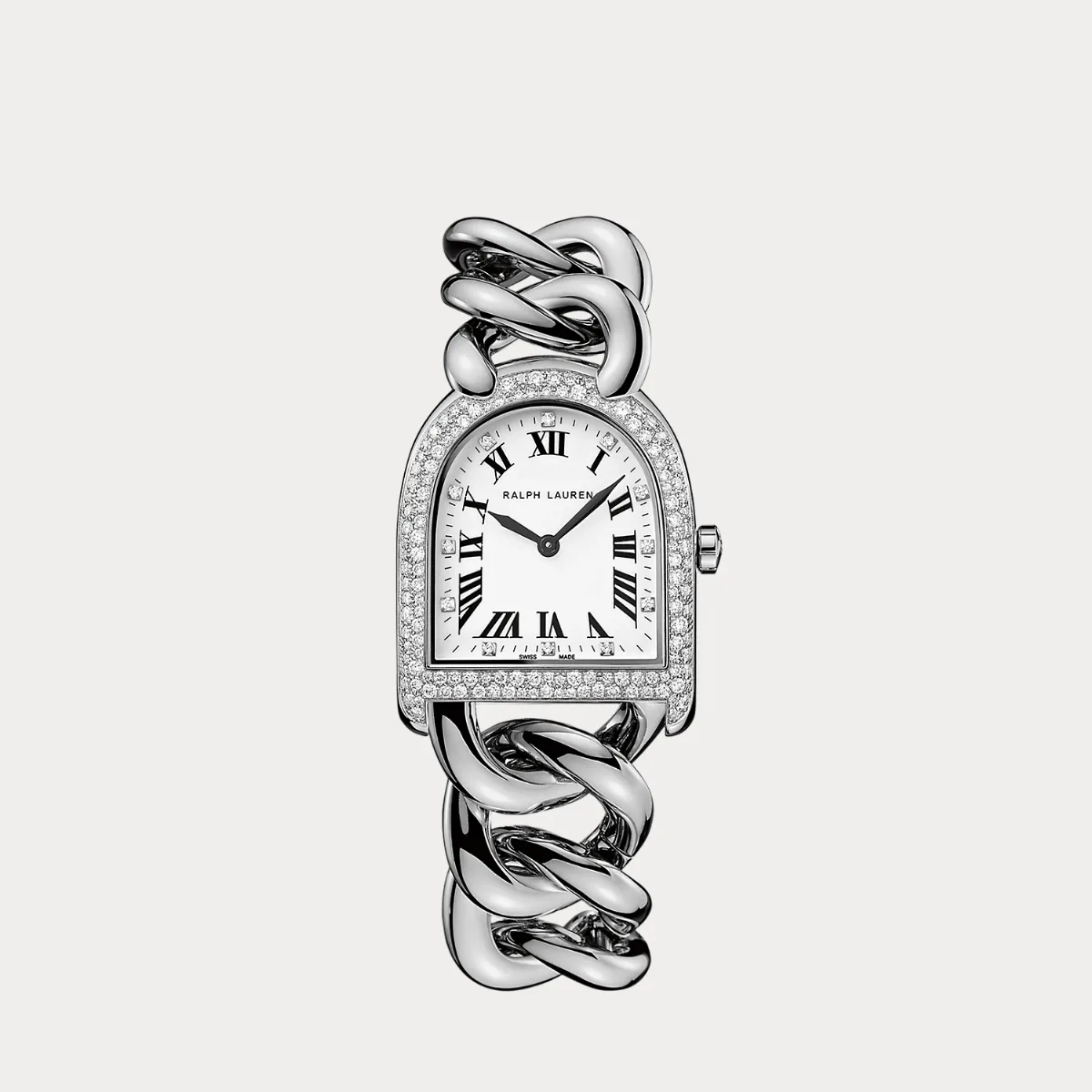 Petite-Link Steel with Diamonds by Ralph Lauren