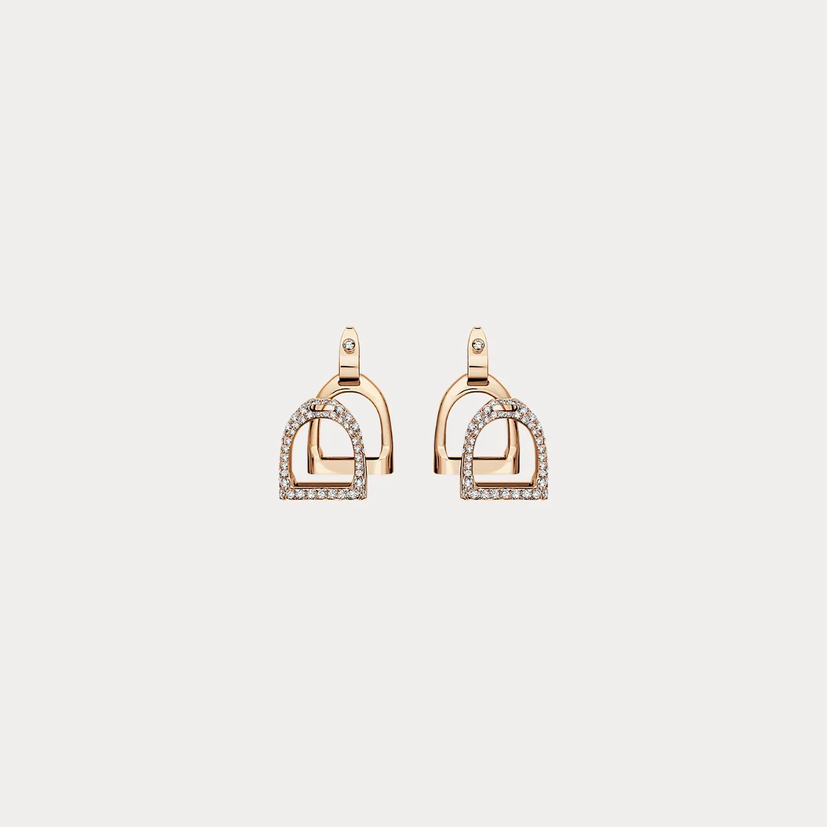 Pave Diamond Double-Stirrup Earrings by Ralph Lauren