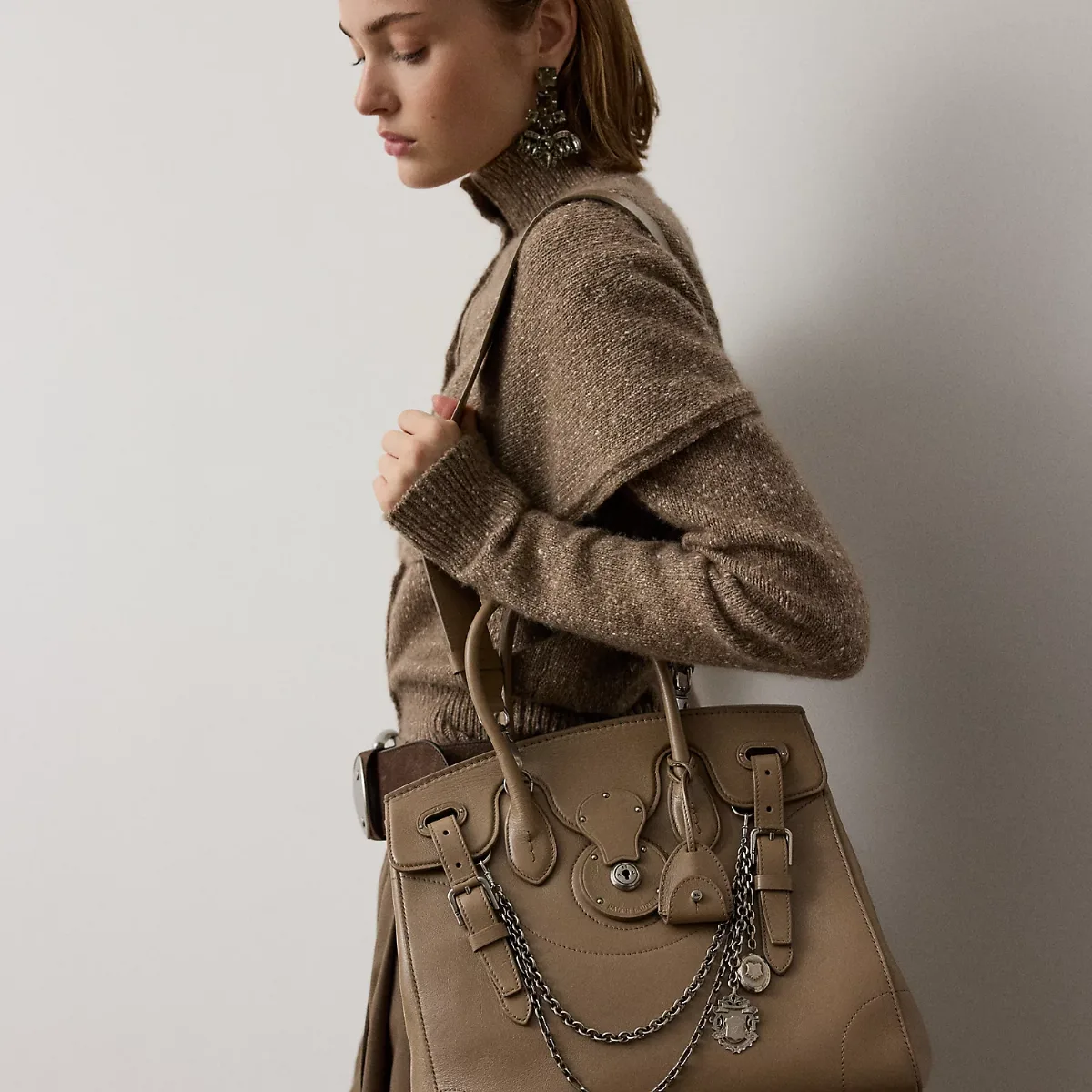 Extra-Soft Ricky 33 Washed Leather Bag by Ralph Lauren