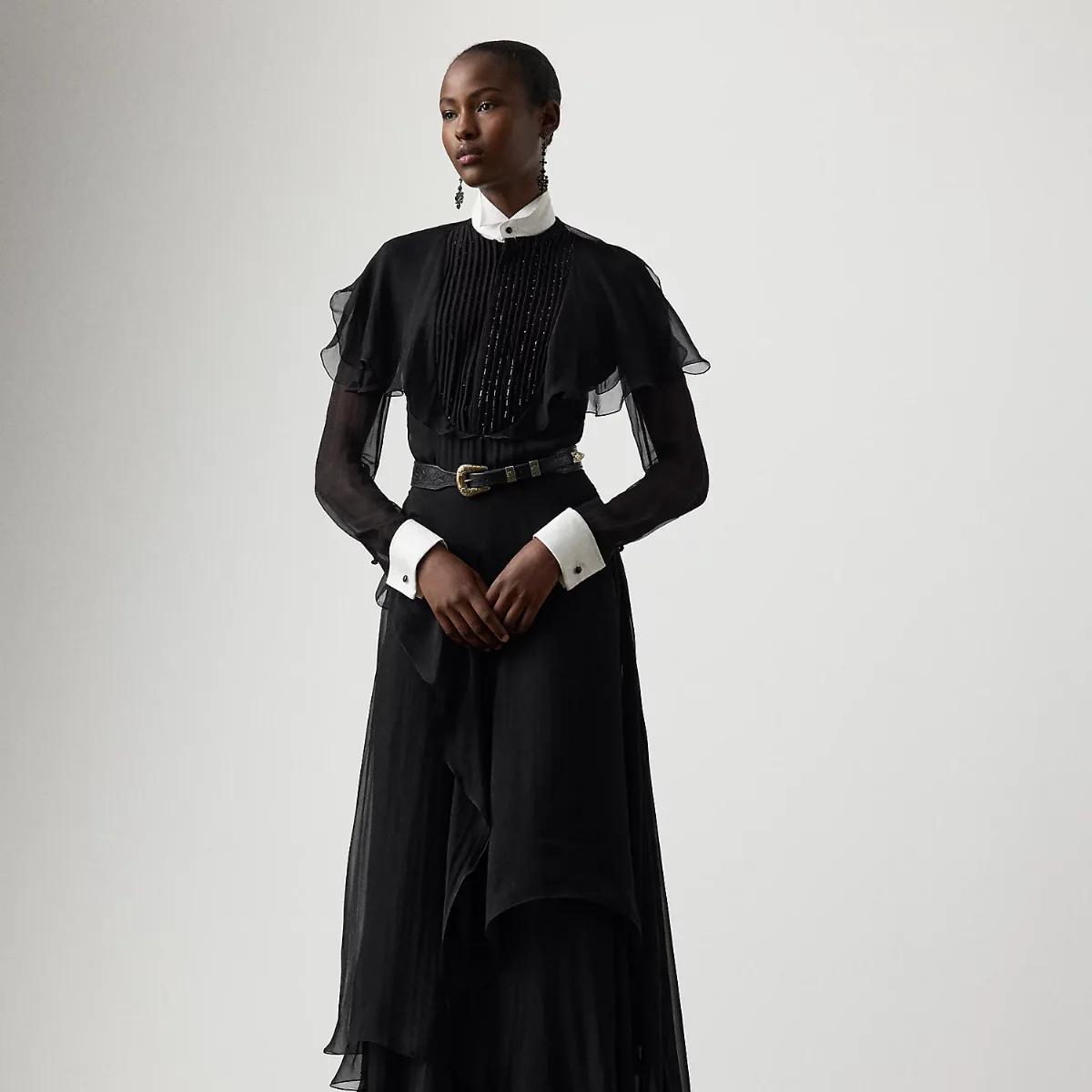 Emala Silk Chiffon Evening Dress by Ralph Lauren