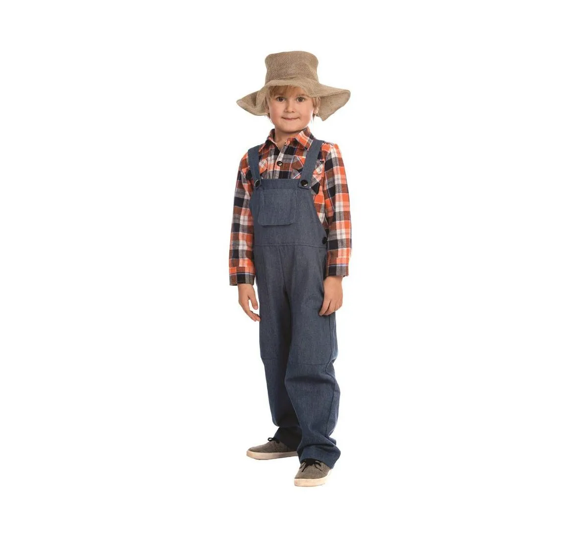 Farmer Shirt & Overalls Costume Set by Dress Up America