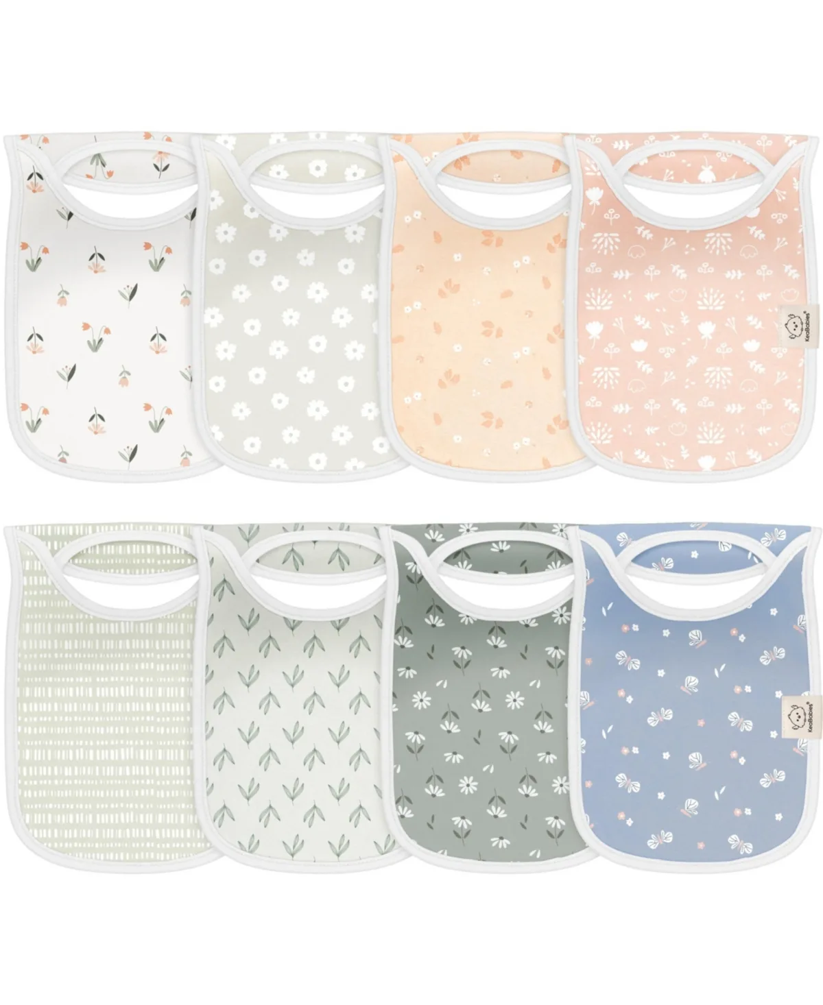 8-Pack Baby Bibs Pull-On Bibs by Keababies