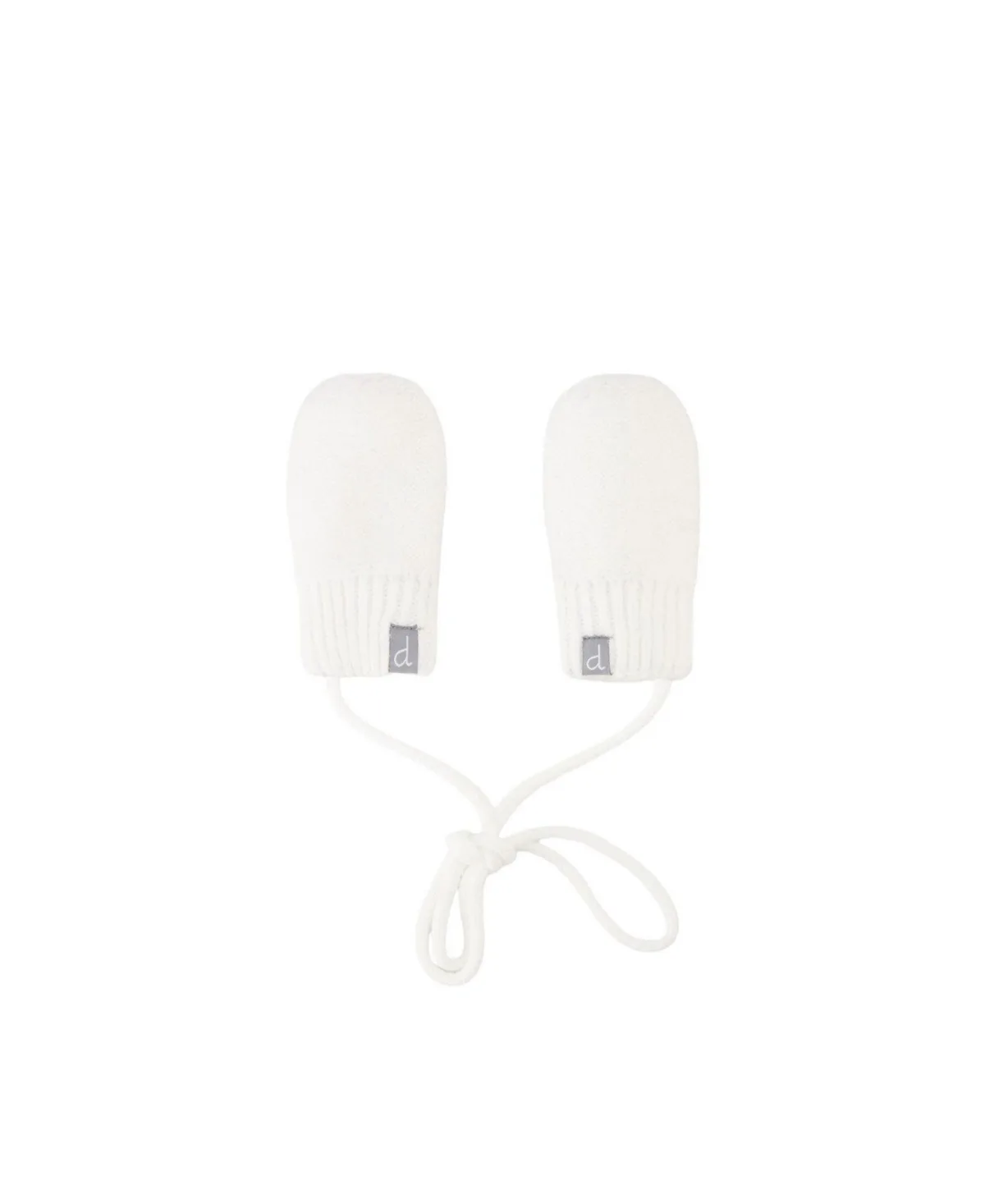 Knit Mittens with String by Deux Par Deux