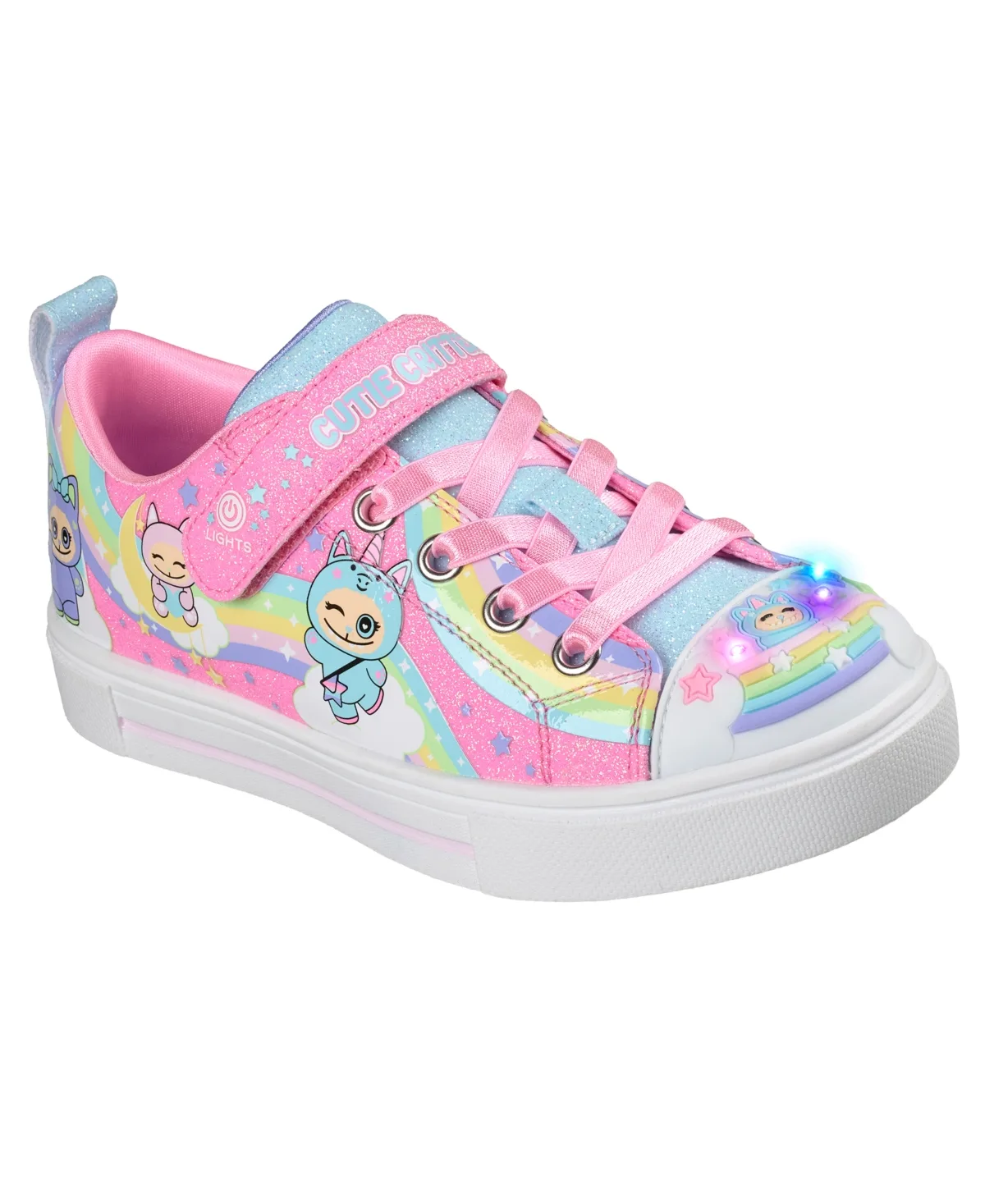 Twinkle Sparks Light-Up Rainbow Critters Sneakers by Skechers
