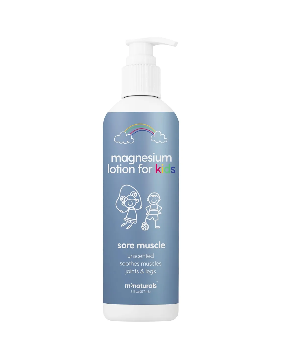 Sore Muscles Magnesium Lotion Unscented 8 Fl oz by M3