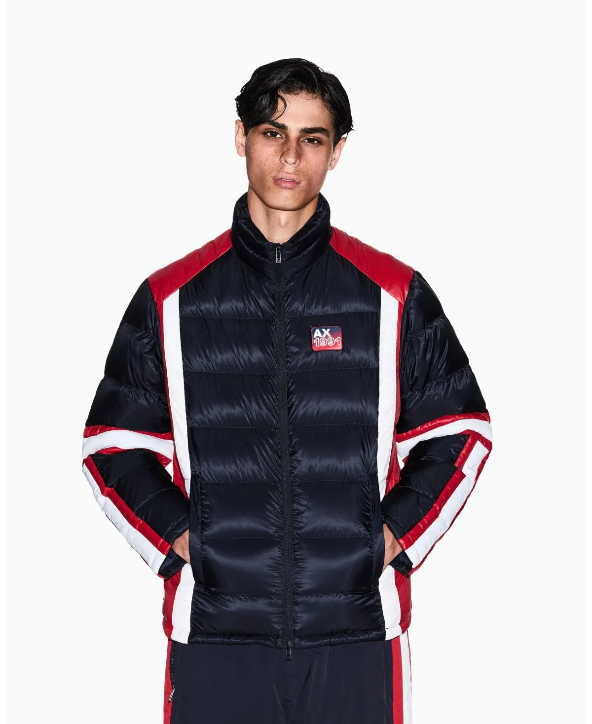 Color Block Tape Down Jacket by A|x Armani Exchange