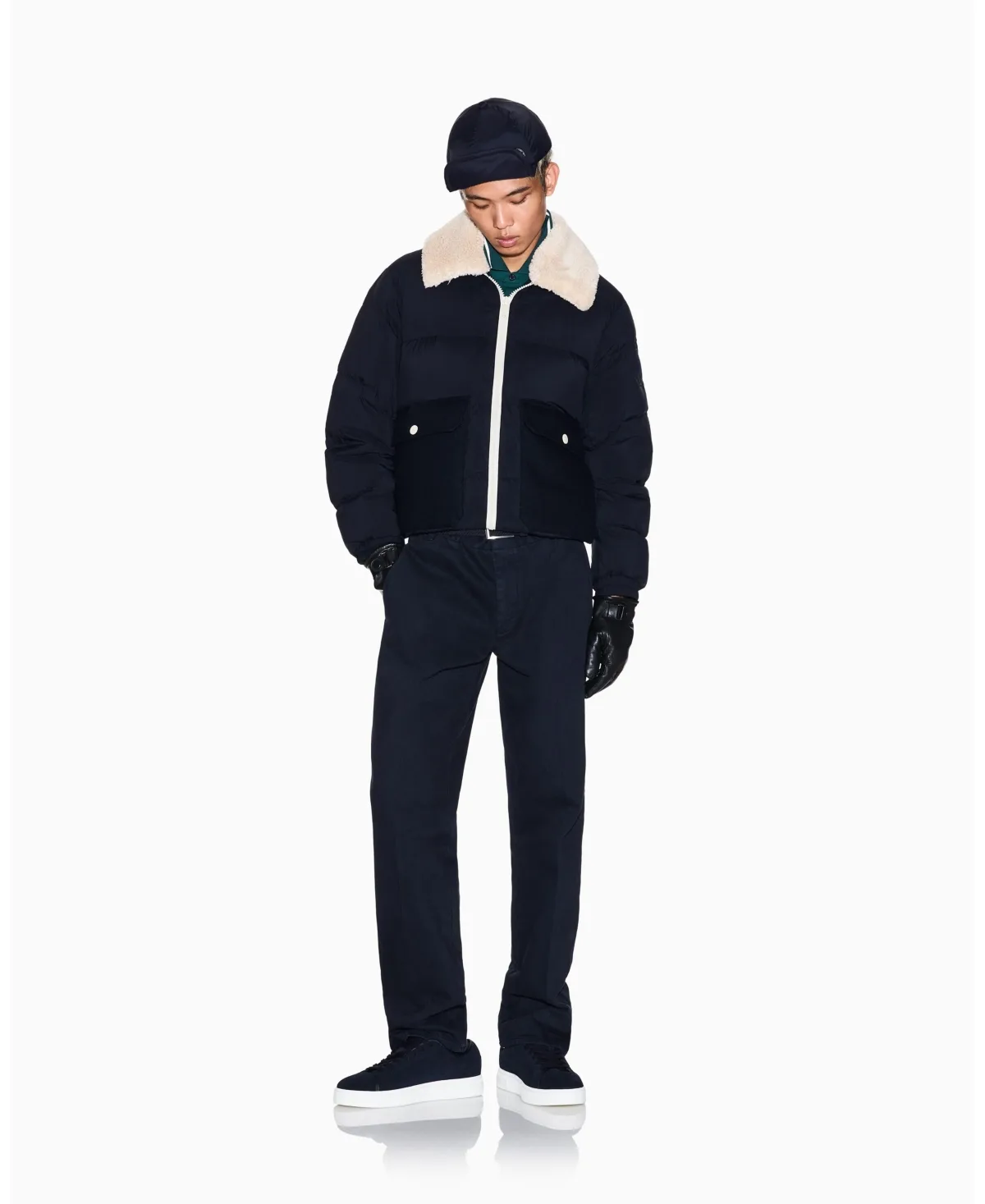 Crossover Sherpa Collar Down Bomber Jacket by A|x Armani Exchange