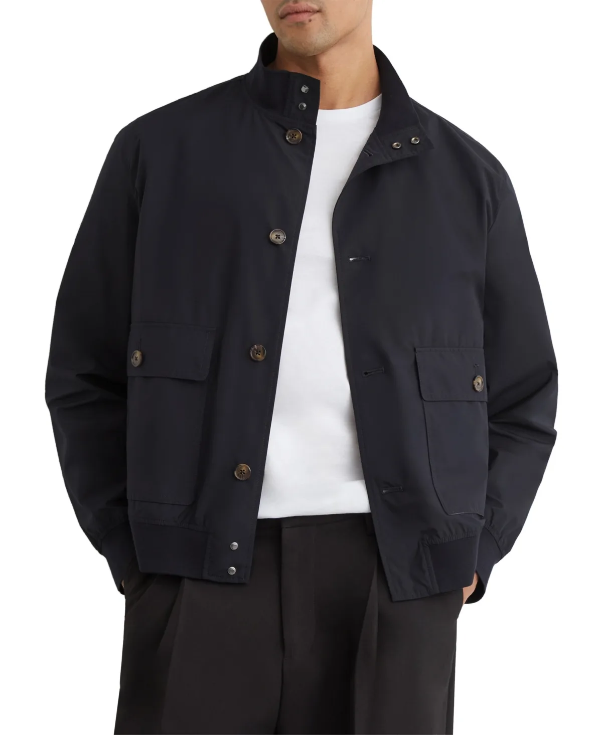Latent Technical Button-Through Bomber Jacket by Reiss
