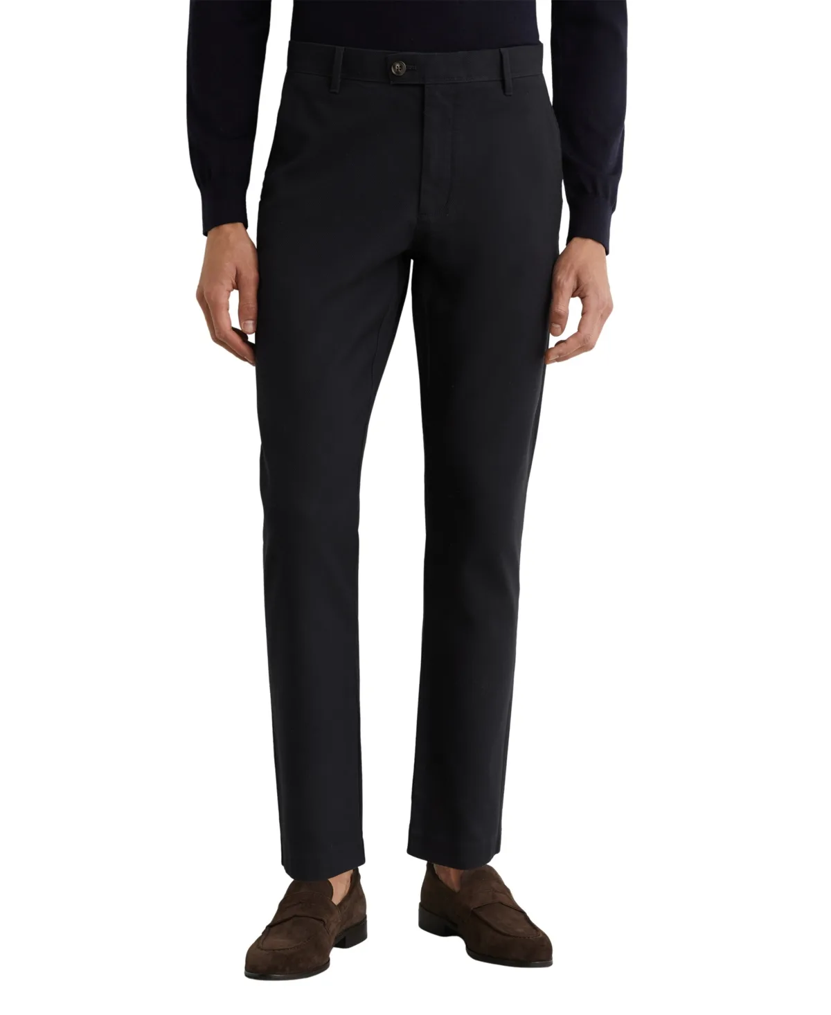 Dobby Cotton Pique Chino Pants by Reiss