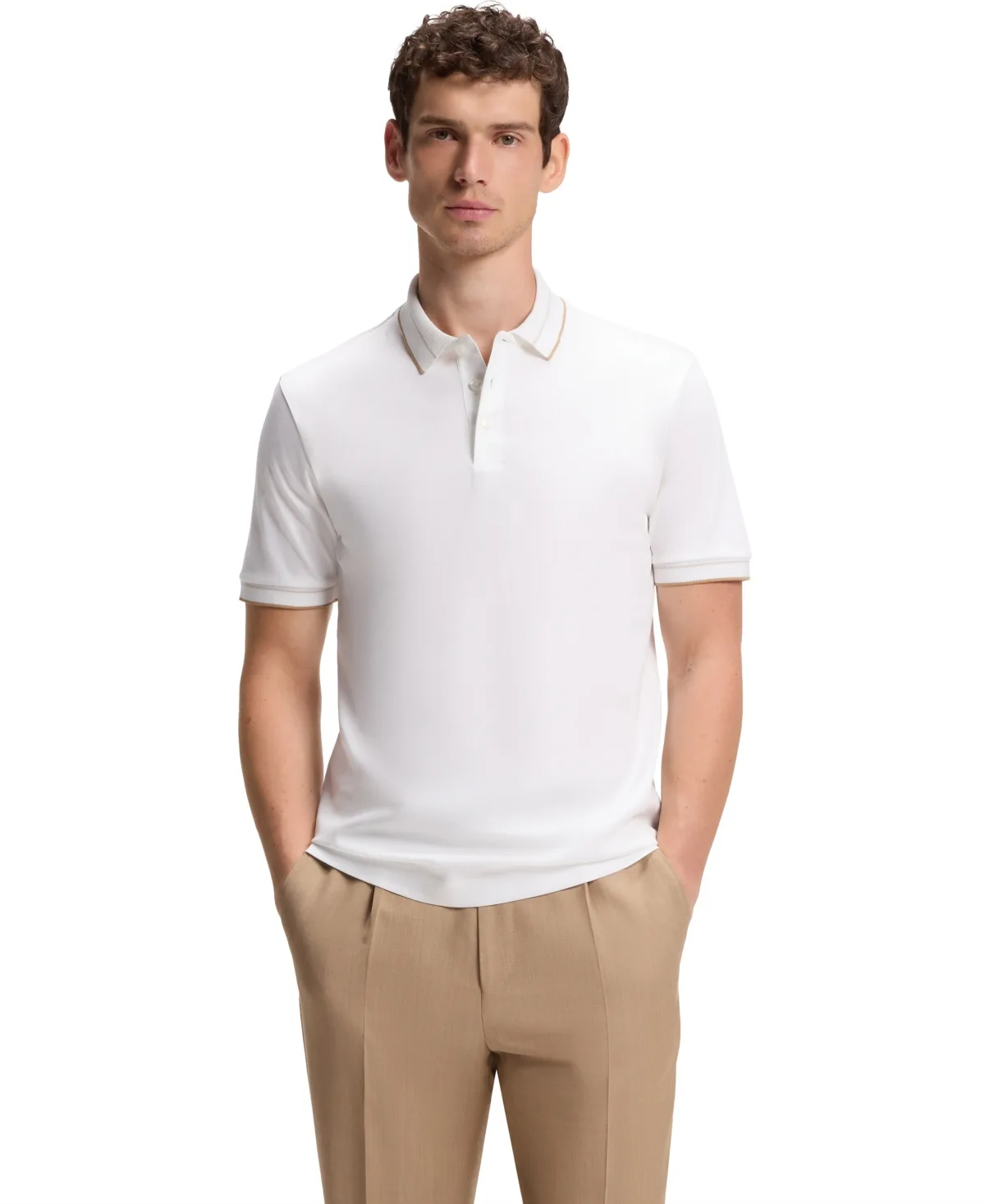 Boss by Hugo Boss Mercerised Cotton Slim-Fit Polo Shirt by Hugo Boss