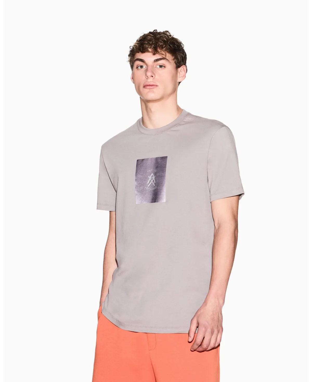 Short Sleeve Jersey Satin Box T-Shirt by A|x Armani Exchange
