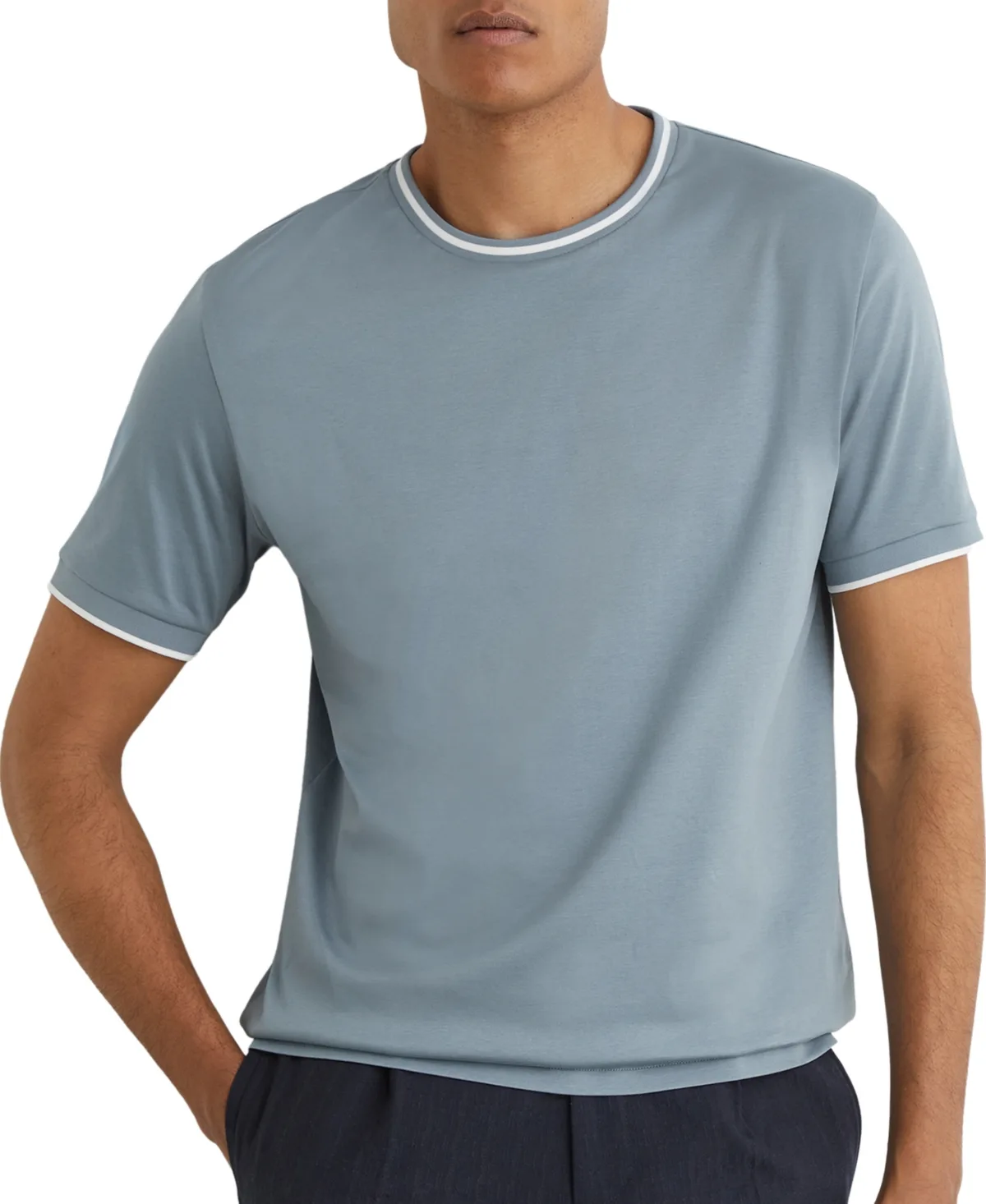 Ainsley Air-Water Cotton Tipped Tailored-Fit T-Shirt by Reiss