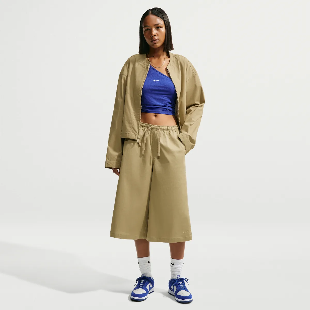 Sportswear Oversized Mid-Rise Parachute Shorts