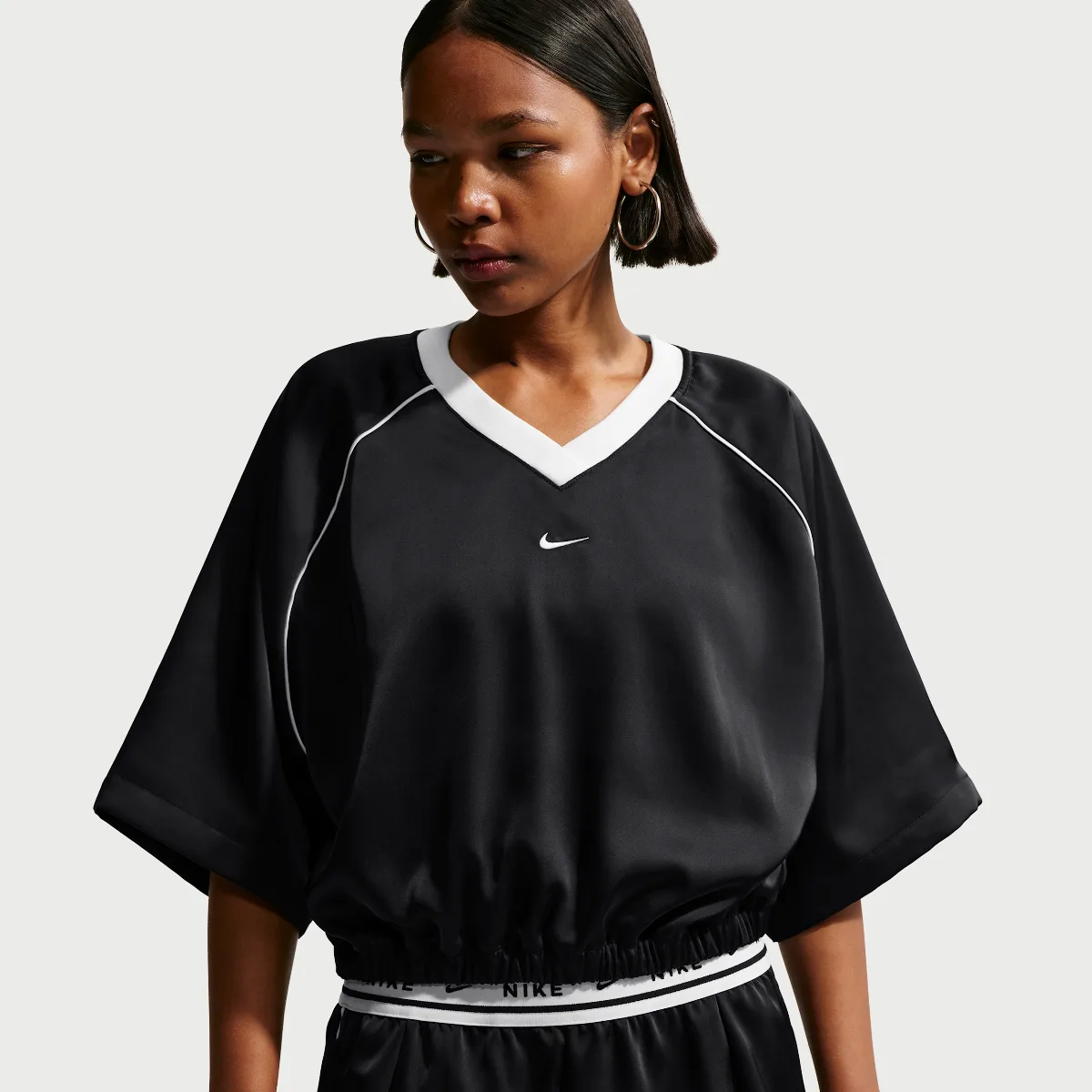 Sportswear Oversized Satin Top