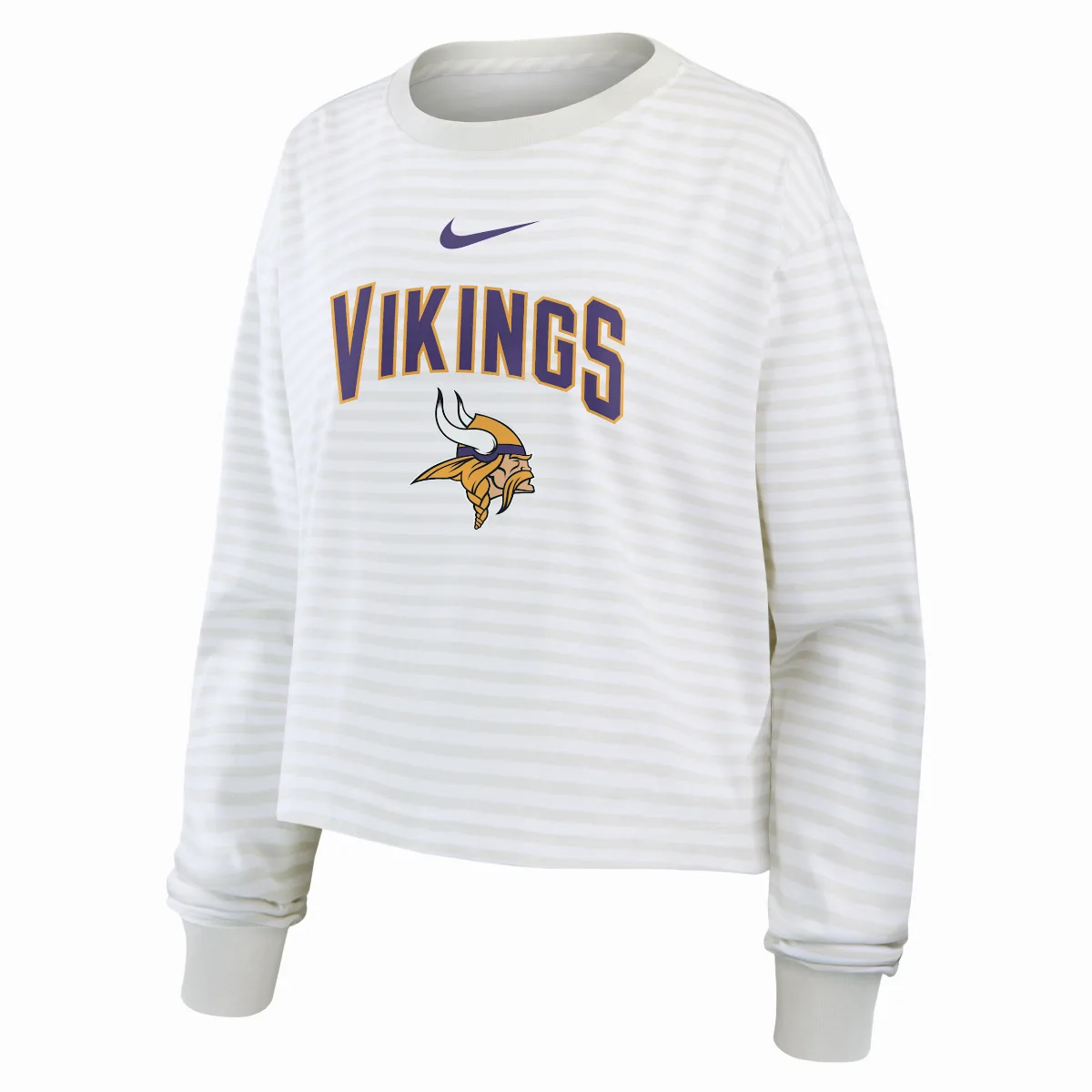 Minnesota Vikings Primetime Cropped Long-Sleeve T-Shirt