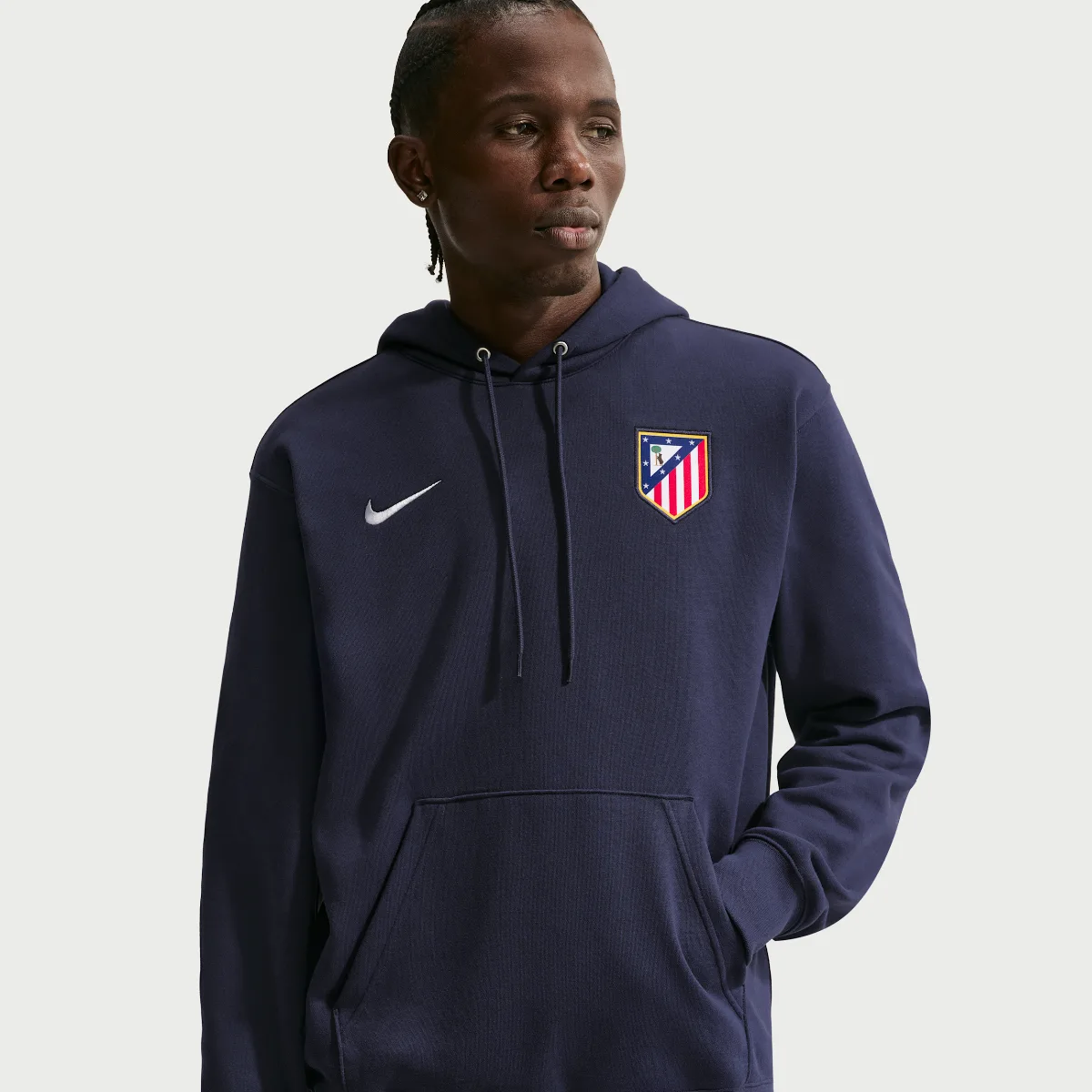 AtlÃ©tico Madrid Club Nike Men's Soccer French Terry Pullover Hoodie in Blue by Nike