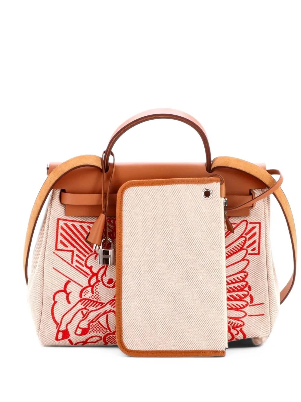 Herbag Zip Pegase Pop Toile and Leather 31 Shoulder Bag by Hermès Pre-Owned